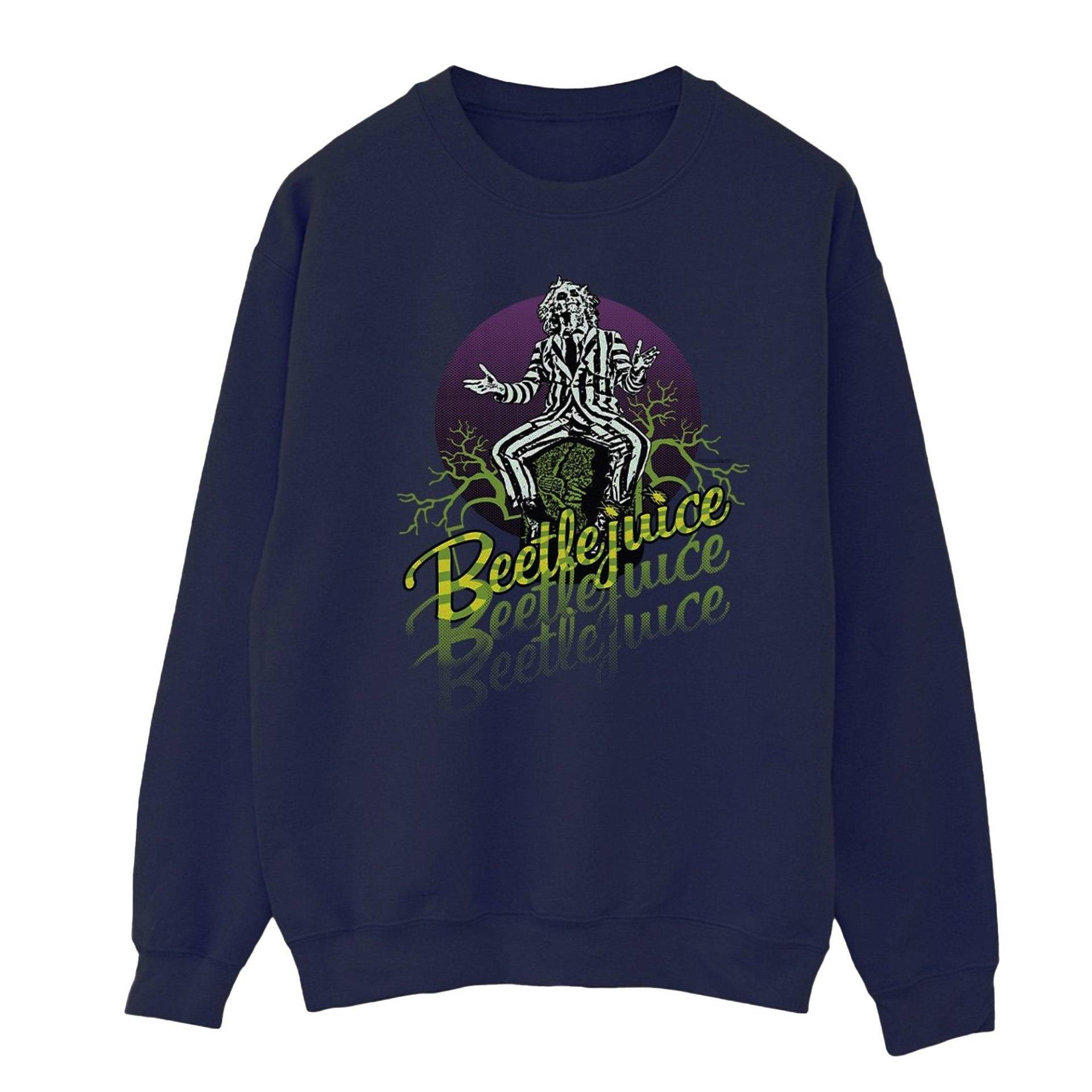 Purple Circle Sweatshirt Herren Marine 3XL von Beetlejuice