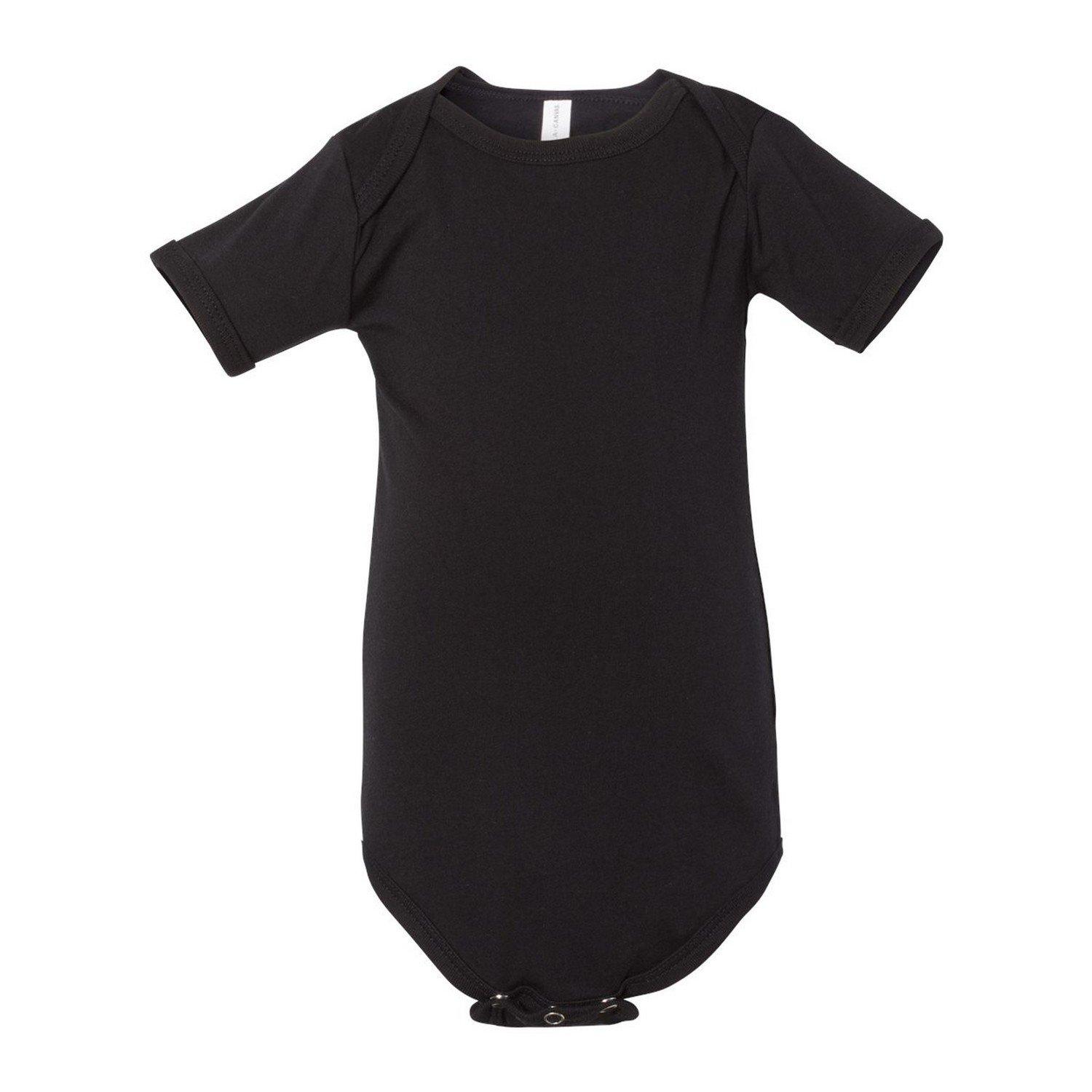 Bodysuit Kurzärmlig Mädchen Schwarz 68 von Bella + Canvas