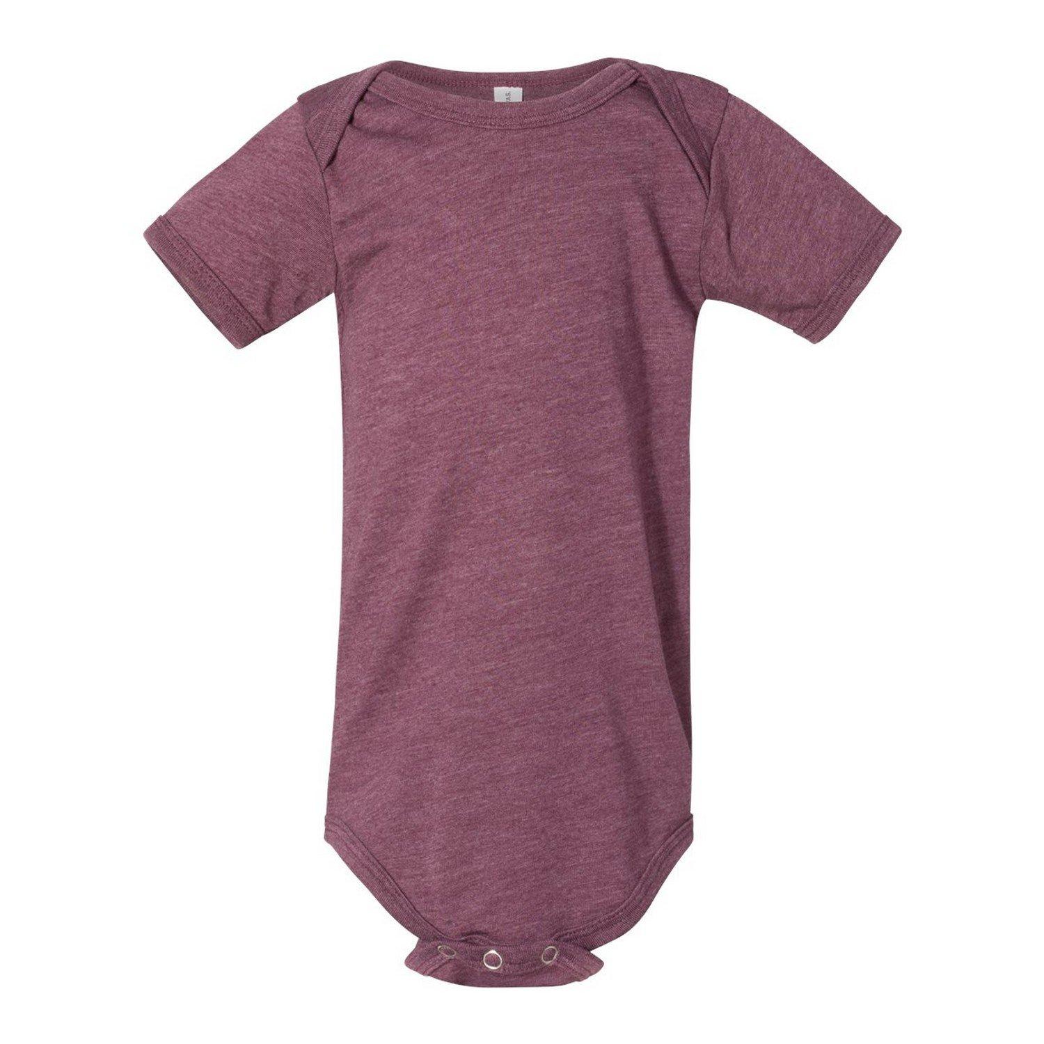 Bodysuit Kurzärmlig Mädchen Weinrot 68 von Bella + Canvas