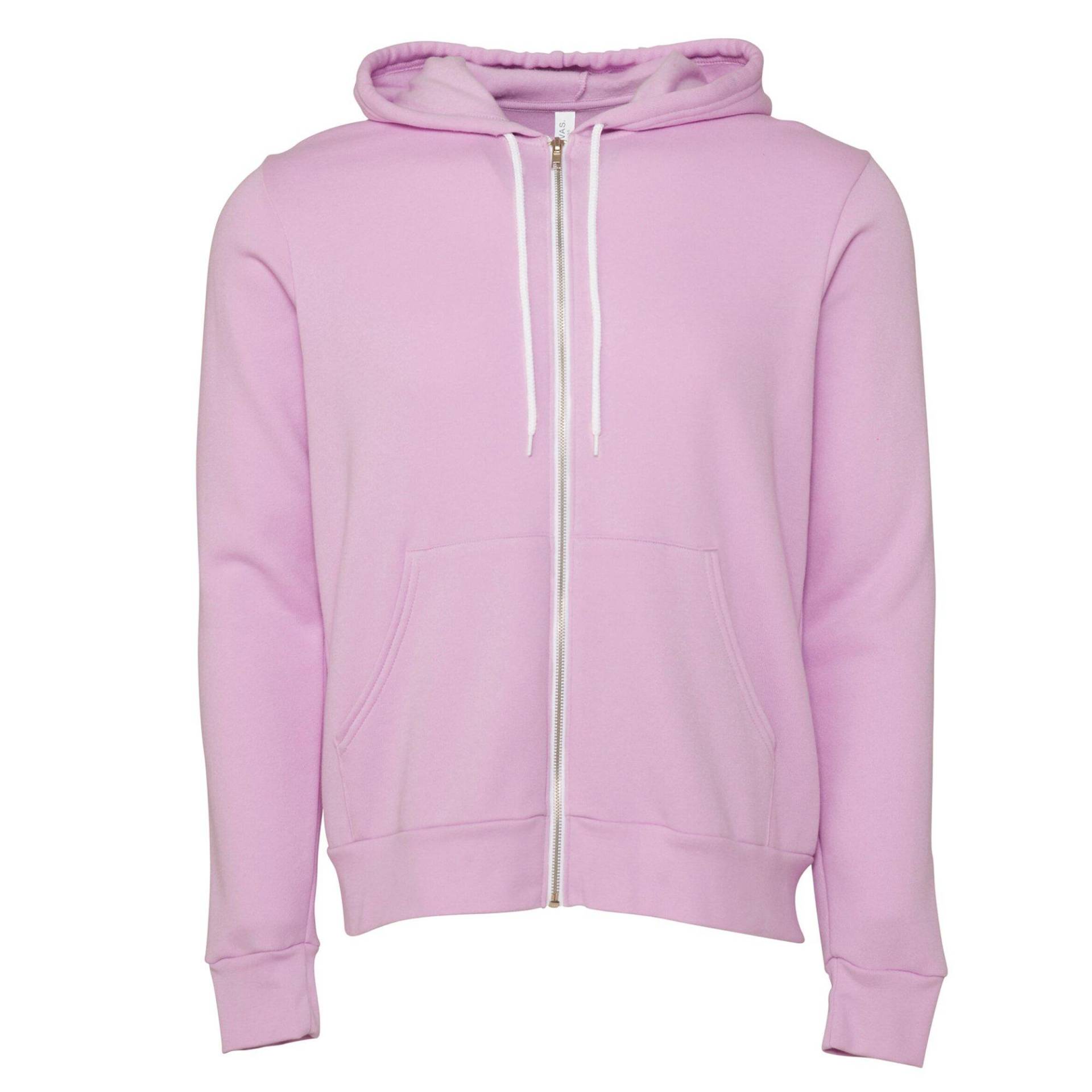 Canvas Fleece Kapuzenjacke Damen Flieder M von Bella + Canvas