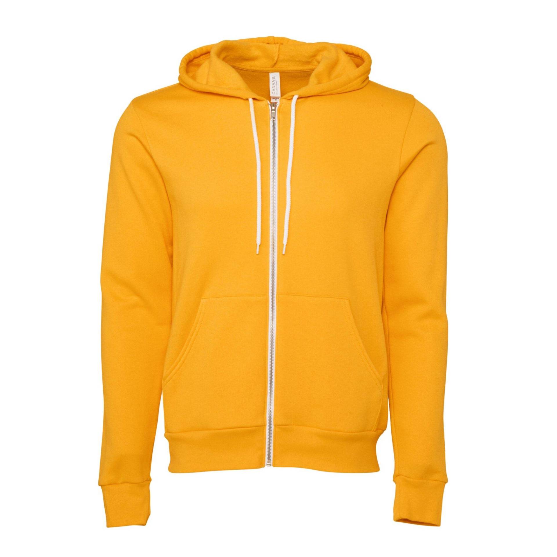 Canvas Fleece Kapuzenjacke Damen Gold M von Bella + Canvas