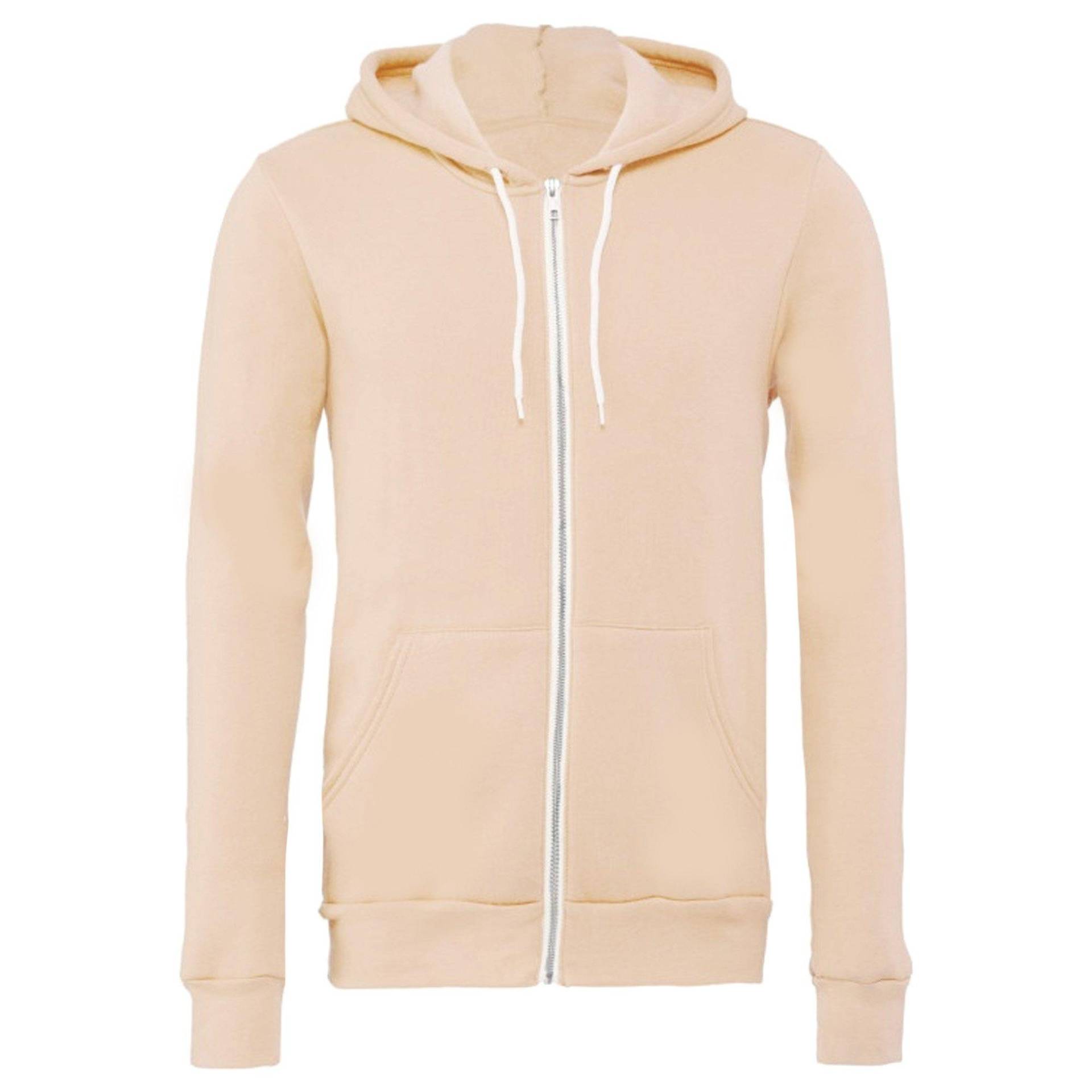 Canvas Fleece Kapuzenjacke Damen Pfirsich XS von Bella + Canvas