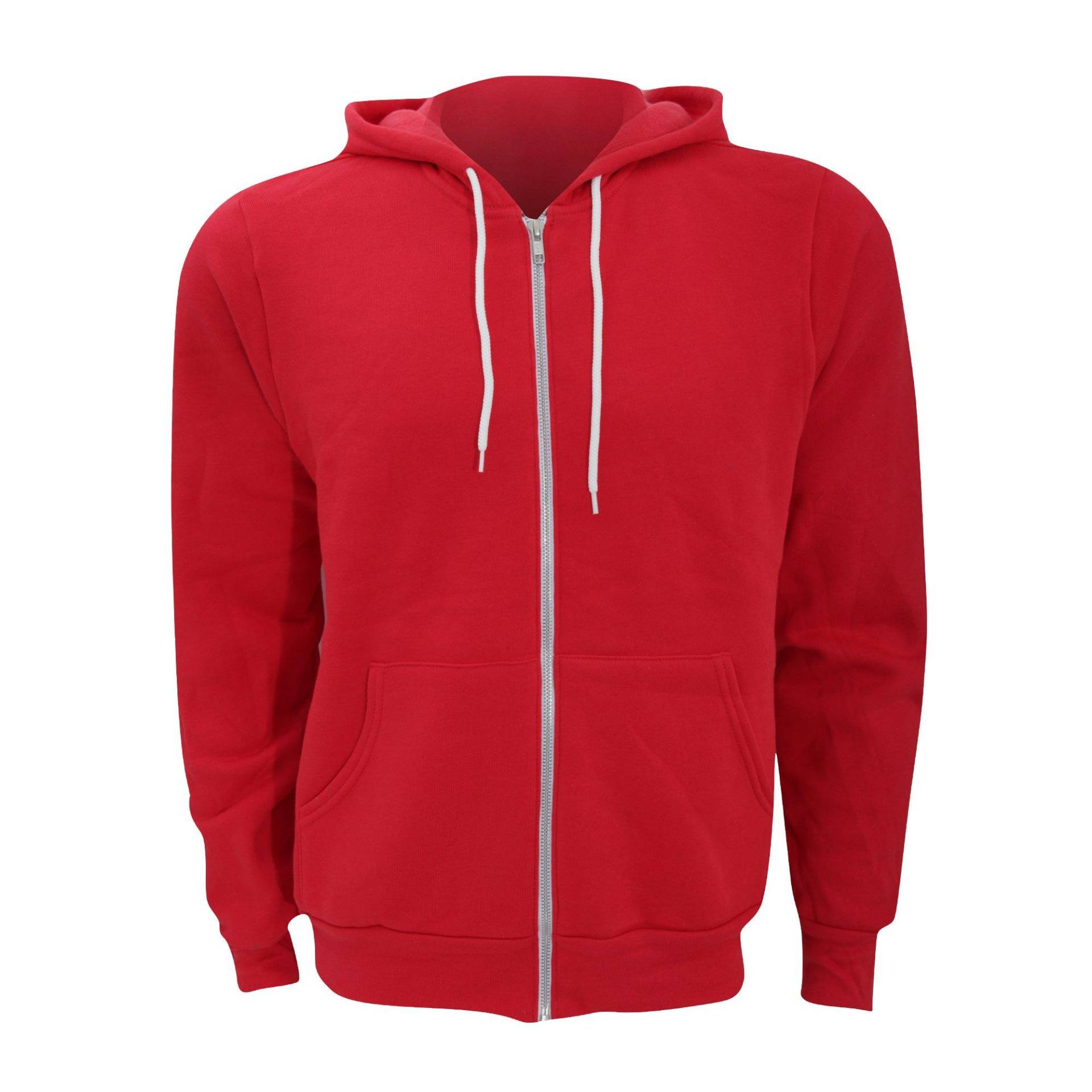 Canvas Fleece Kapuzenjacke Damen Rot Bunt XL von Bella + Canvas