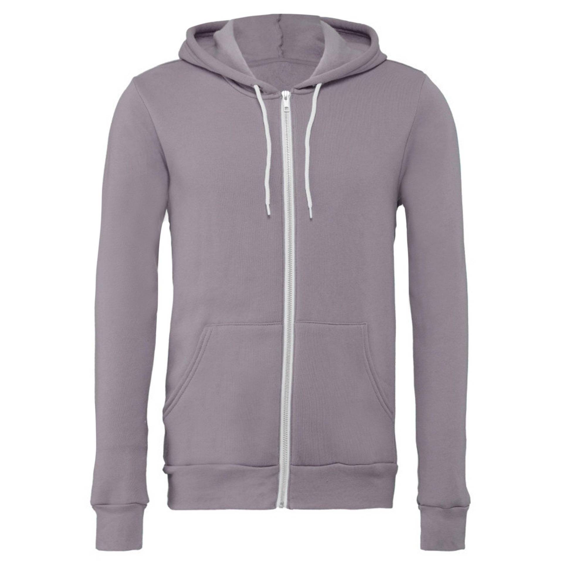 Canvas Fleece Kapuzenjacke Damen Taubengrau M von Bella + Canvas