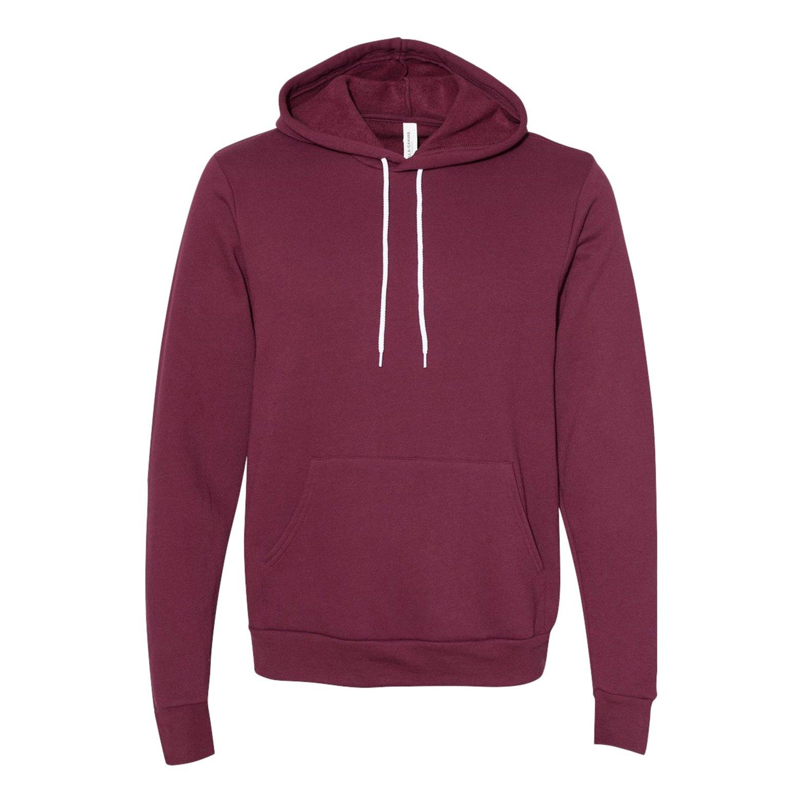 Canvas Kapuzenpullover Kapuzensweatshirt Herren Bordeaux M von Bella + Canvas