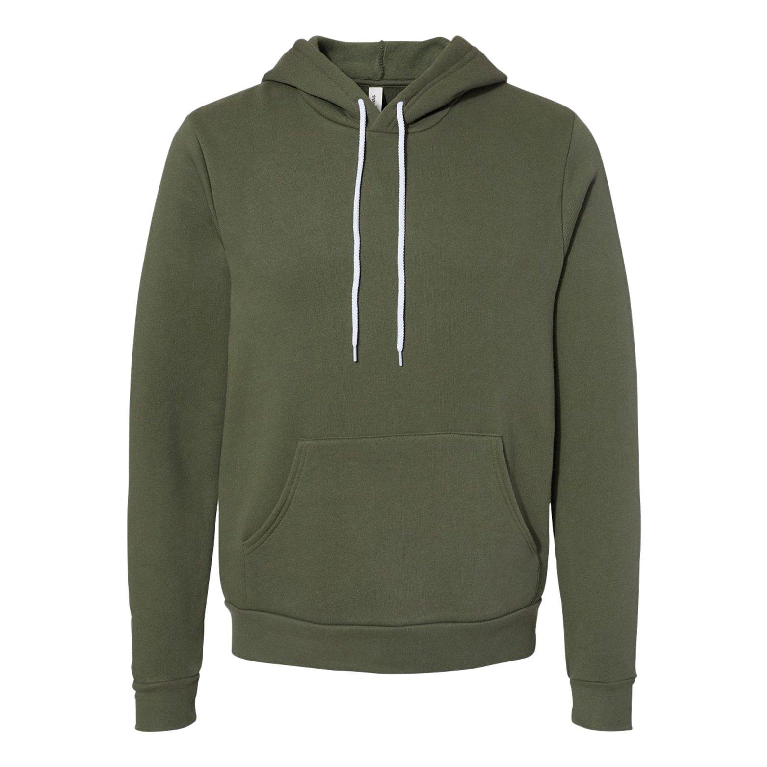 Canvas Kapuzenpullover Kapuzensweatshirt Herren Militärgrün L von Bella + Canvas