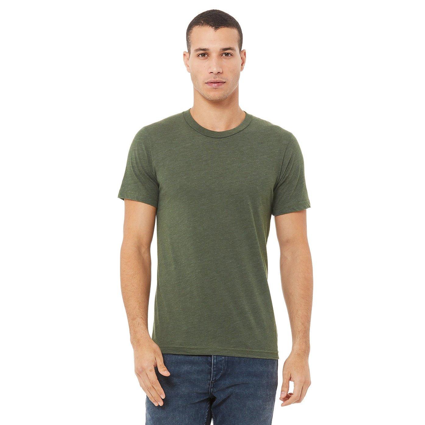 Canvas Triblend Tshirt Mit Rundhalsausschnitt Herren Militärgrün XS von Bella + Canvas