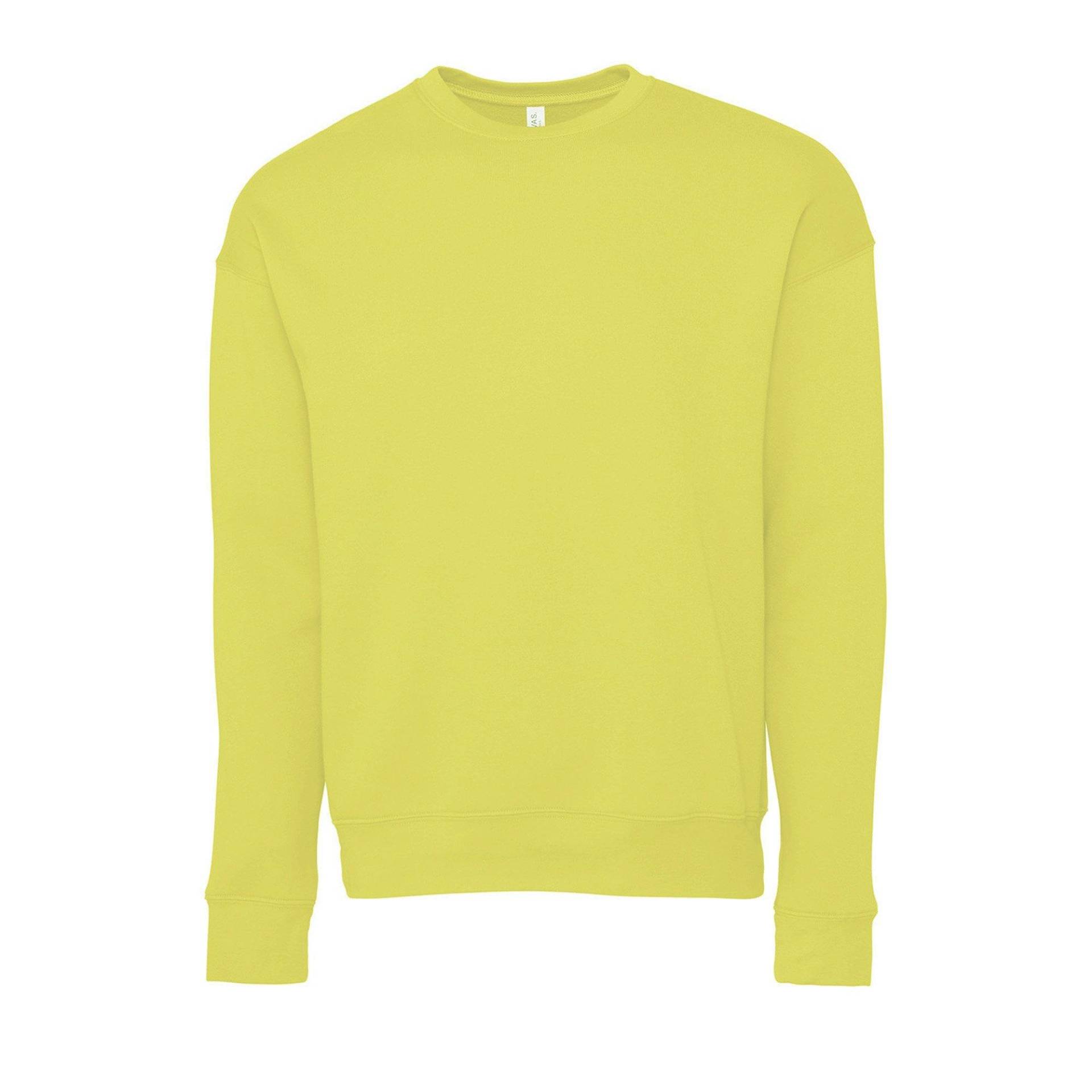 Classic Sweatshirt, Überschnittene Schulter Damen Gelb Pastel S von Bella + Canvas