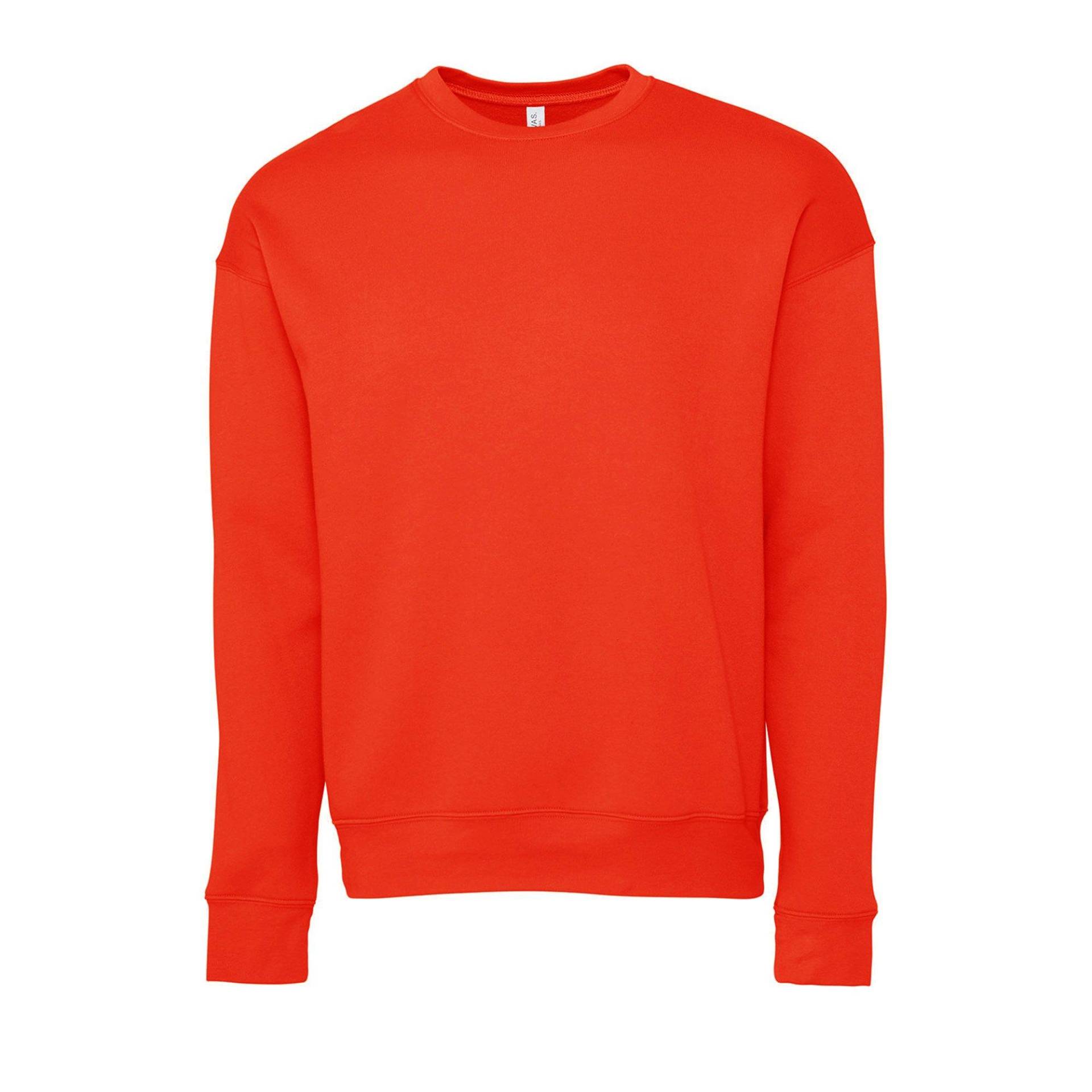 Classic Sweatshirt, Überschnittene Schulter Damen Rot Bunt S von Bella + Canvas