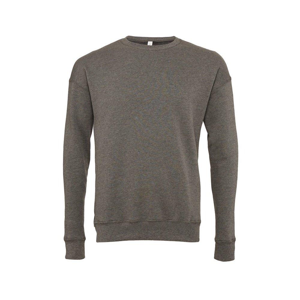 Classic Sweatshirt, Überschnittene Schulter Herren Grau S von Bella + Canvas