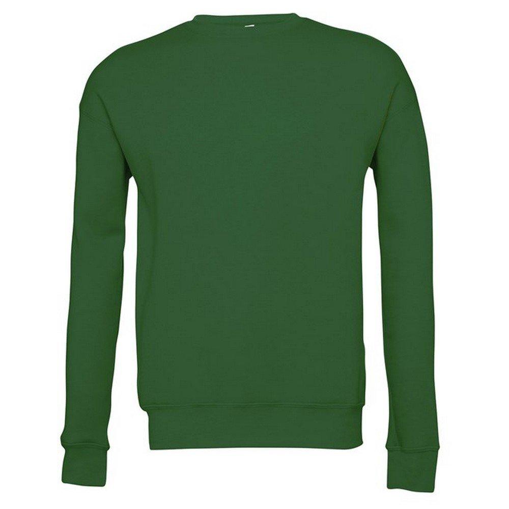 Classic Sweatshirt, Überschnittene Schulter Herren Grün L von Bella + Canvas