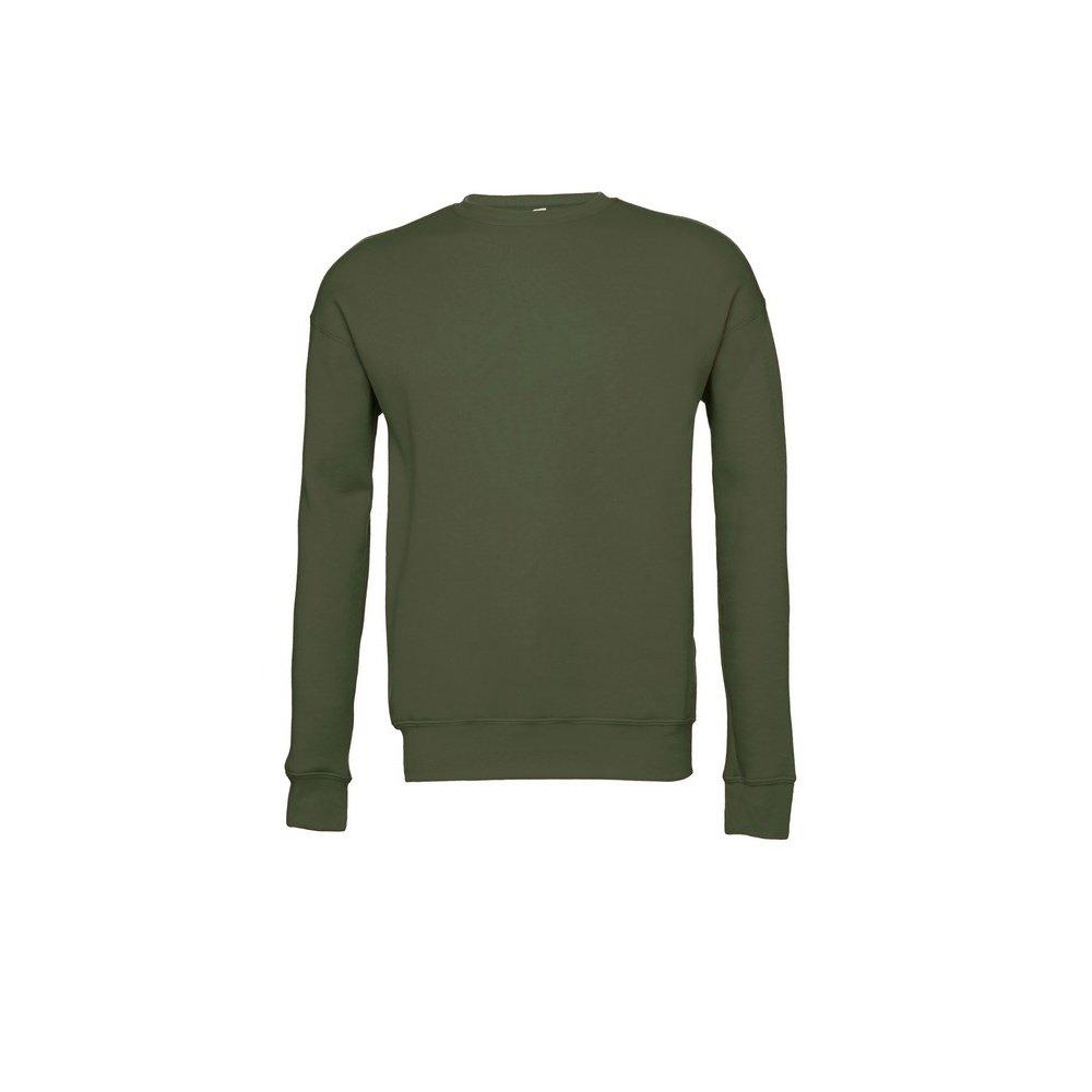 Classic Sweatshirt, Überschnittene Schulter Herren Militärgrün M von Bella + Canvas