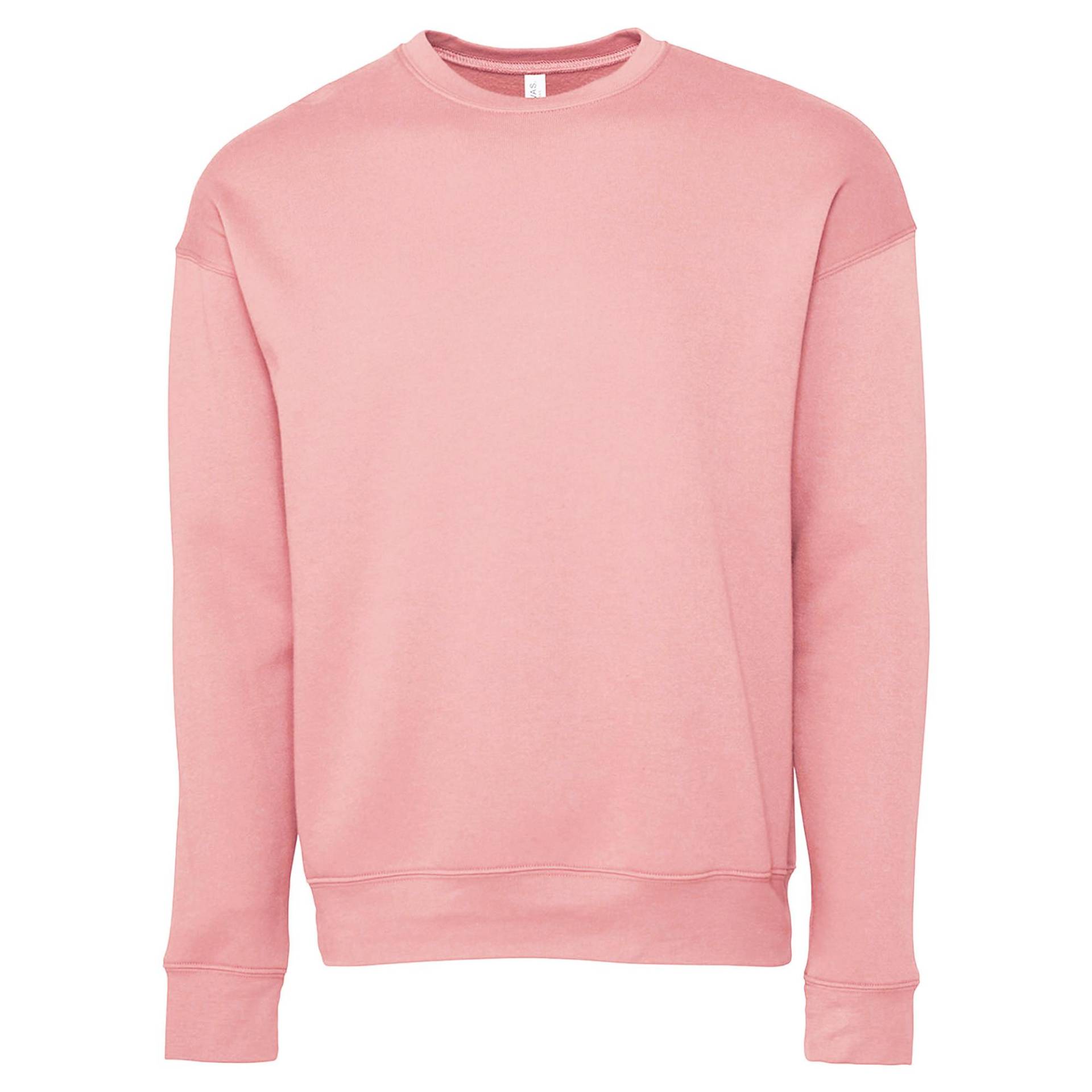 Classic Sweatshirt, Überschnittene Schulter Herren Pink L von Bella + Canvas