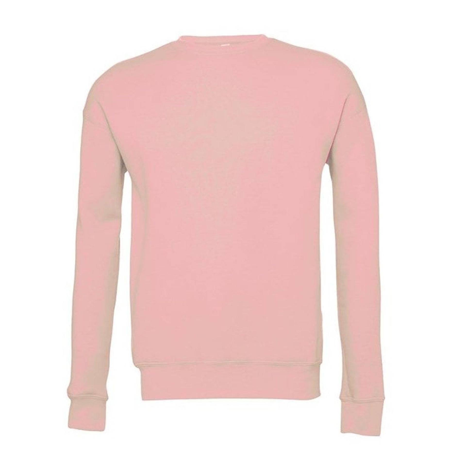 Classic Sweatshirt, Überschnittene Schulter Herren Pink M von Bella + Canvas