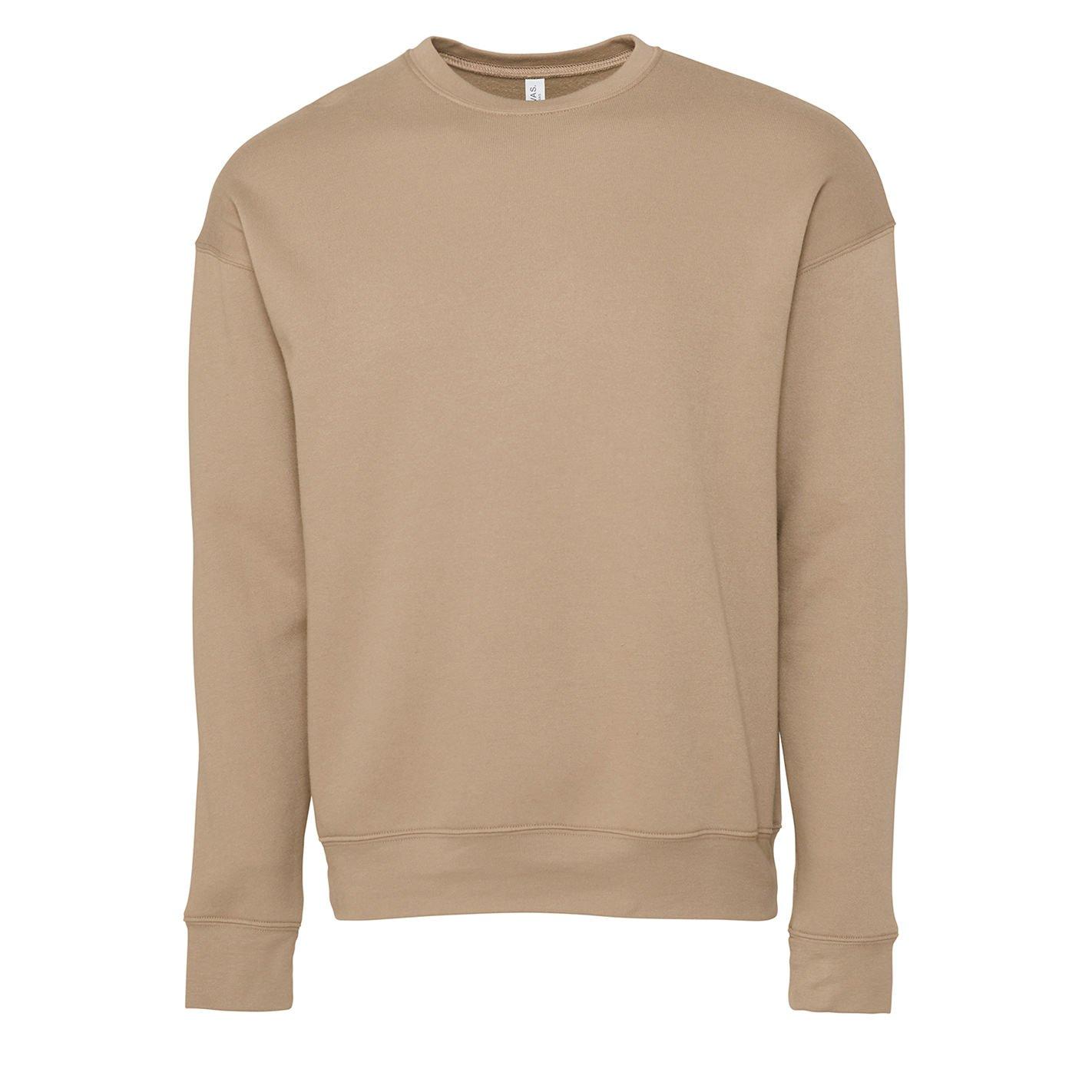 Classic Sweatshirt, Überschnittene Schulter Herren Tan L von Bella + Canvas