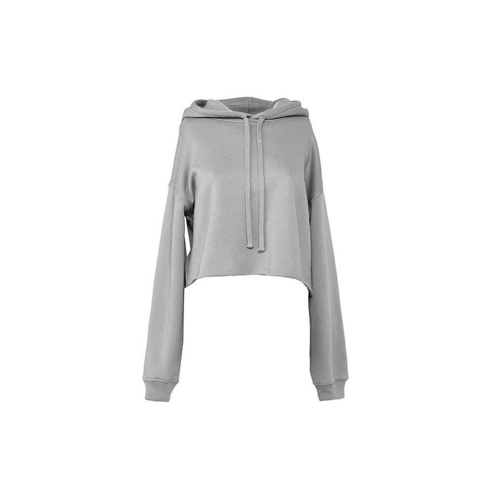 Cropkapuzenpullover Damen Grün L von Bella + Canvas