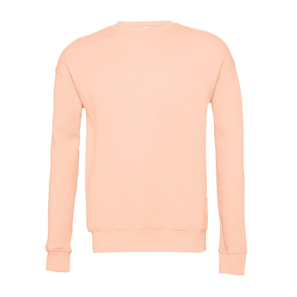 Erwachsene Drop Schulter Sweatshirt Damen Pfirsich XS von Bella + Canvas