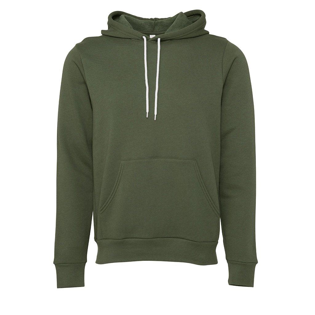 Erwachsene Kapuzenpullover Damen Militärgrün M von Bella + Canvas