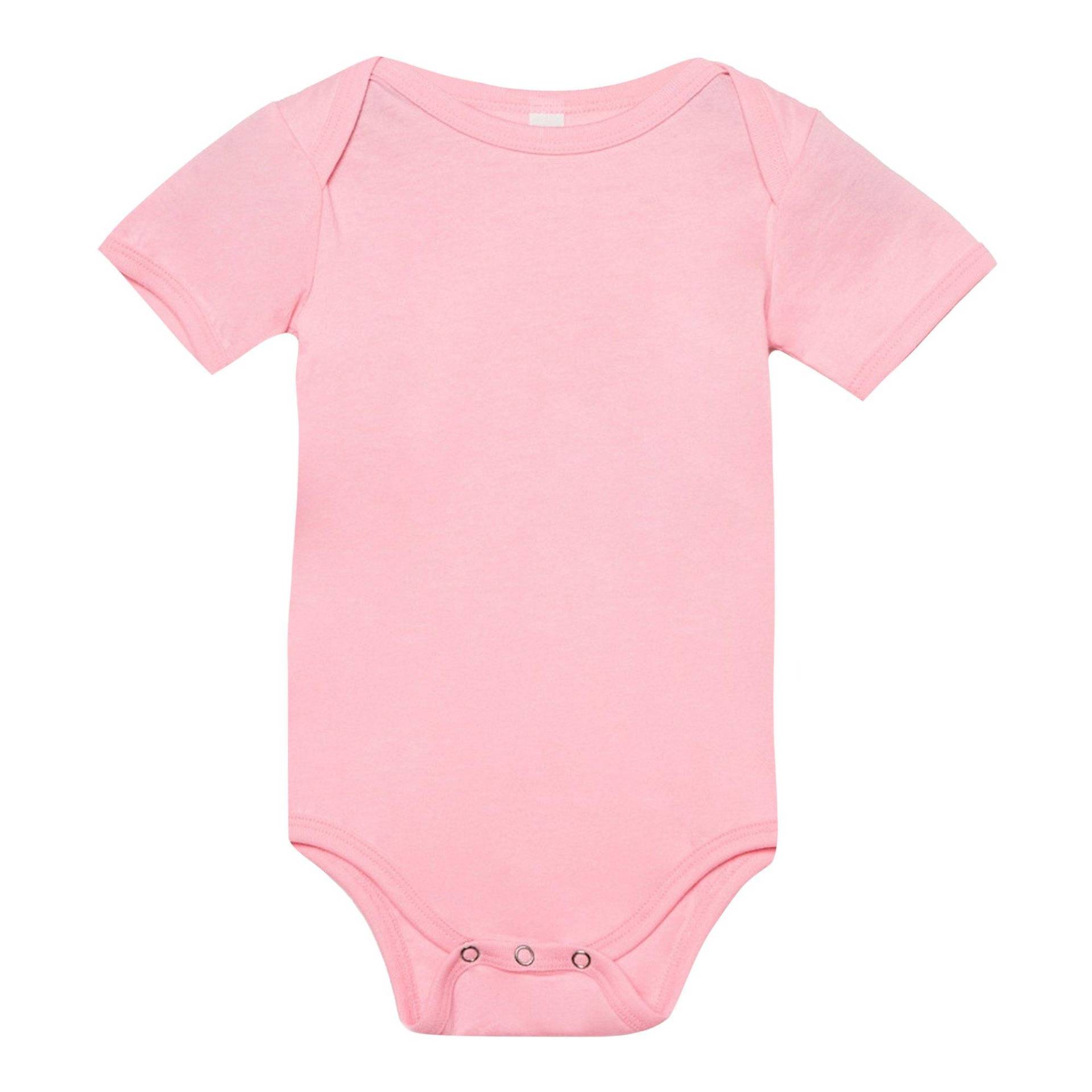 Jersey Kurzarm Body Mädchen Pink 86 von Bella + Canvas