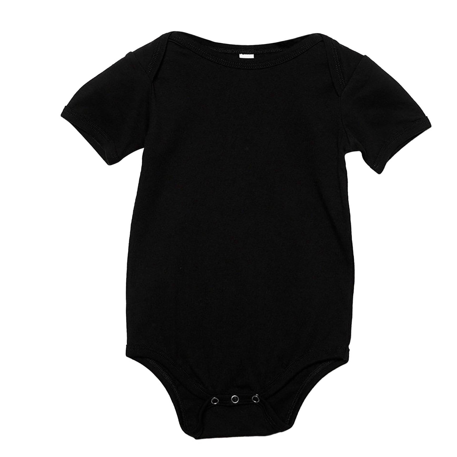 Jersey Kurzarm Body Mädchen Schwarz 86 von Bella + Canvas