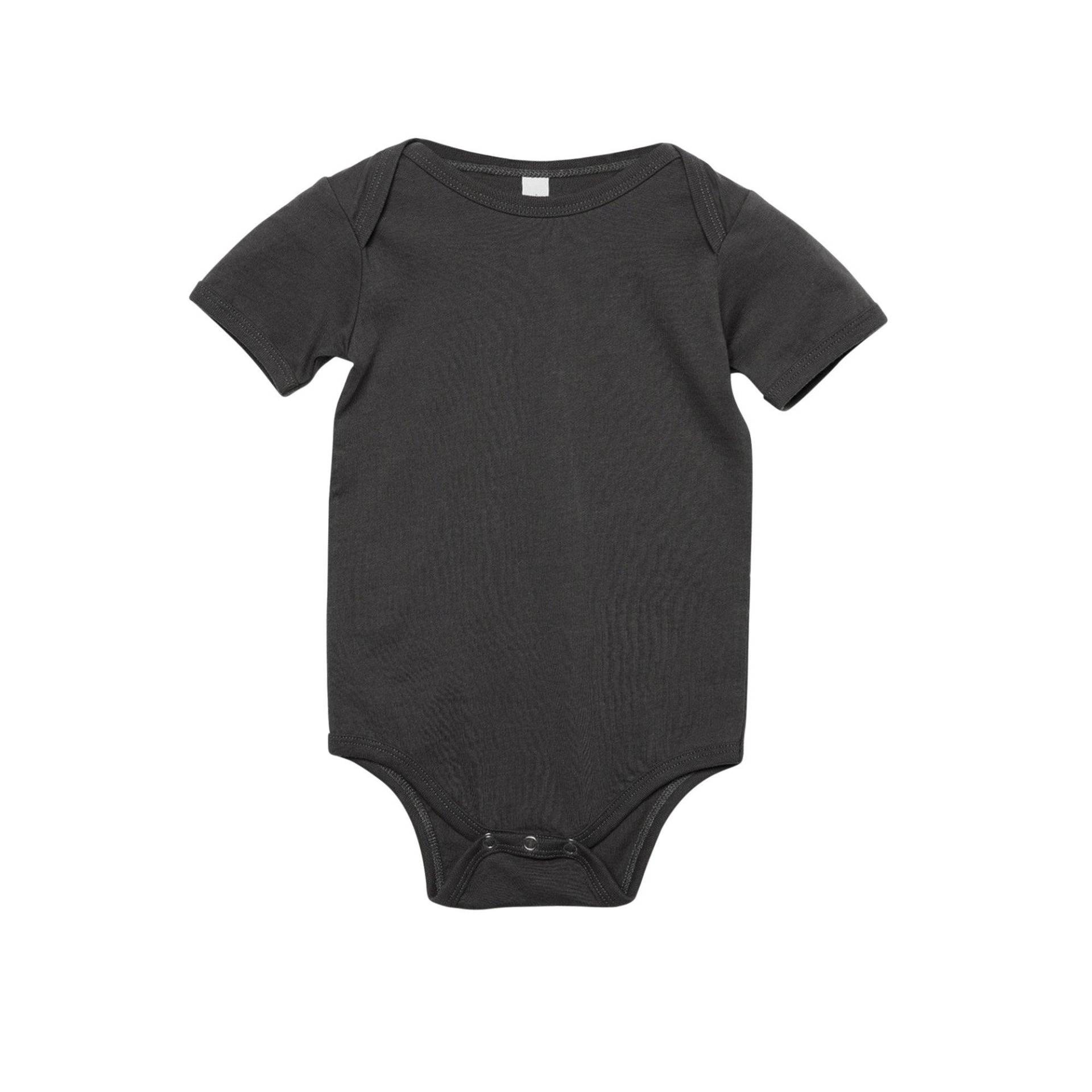 Jersey Kurzarm Body Mädchen Spacegrau 3-6M von Bella + Canvas