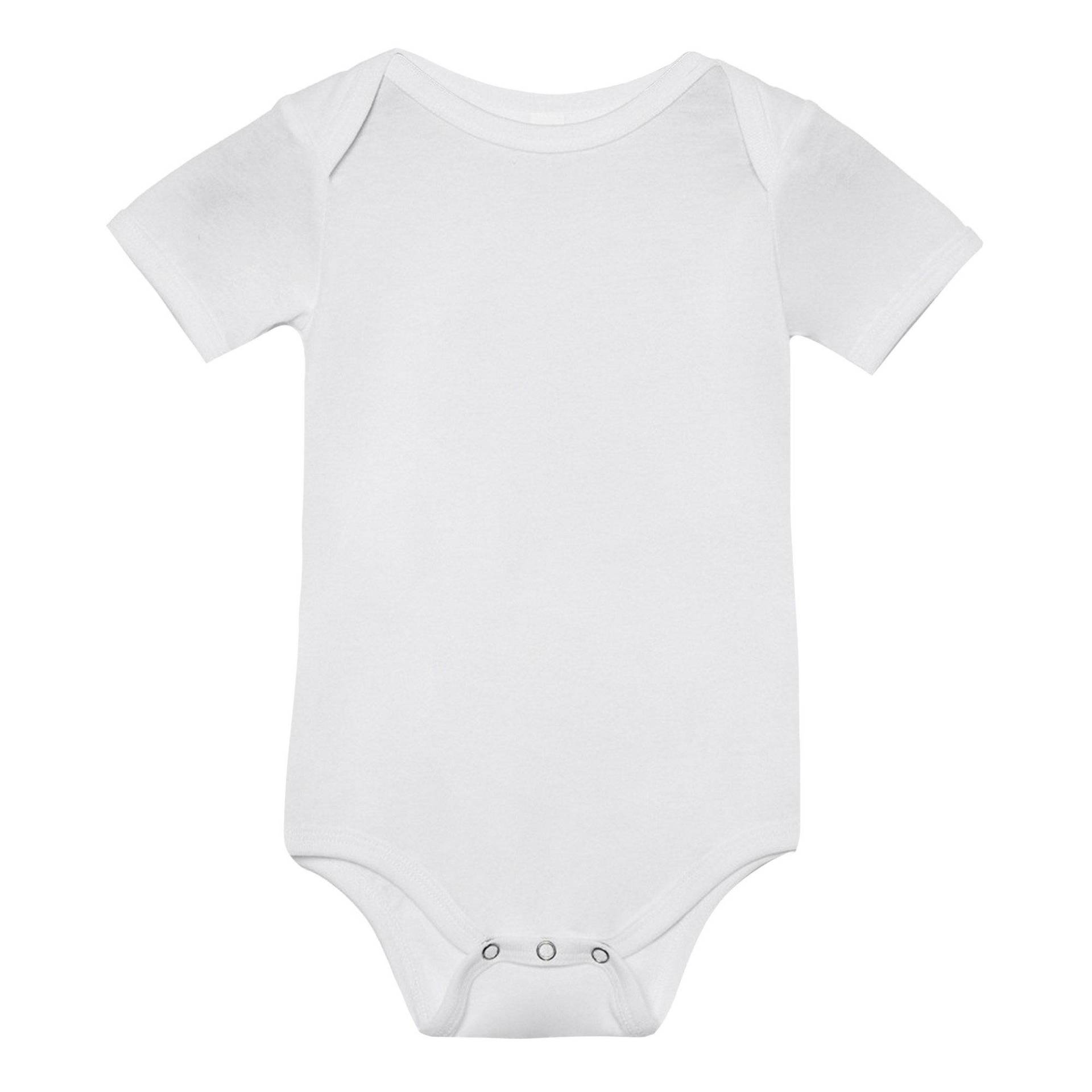 Jersey Kurzarm Body Mädchen Weiss 3-6M von Bella + Canvas