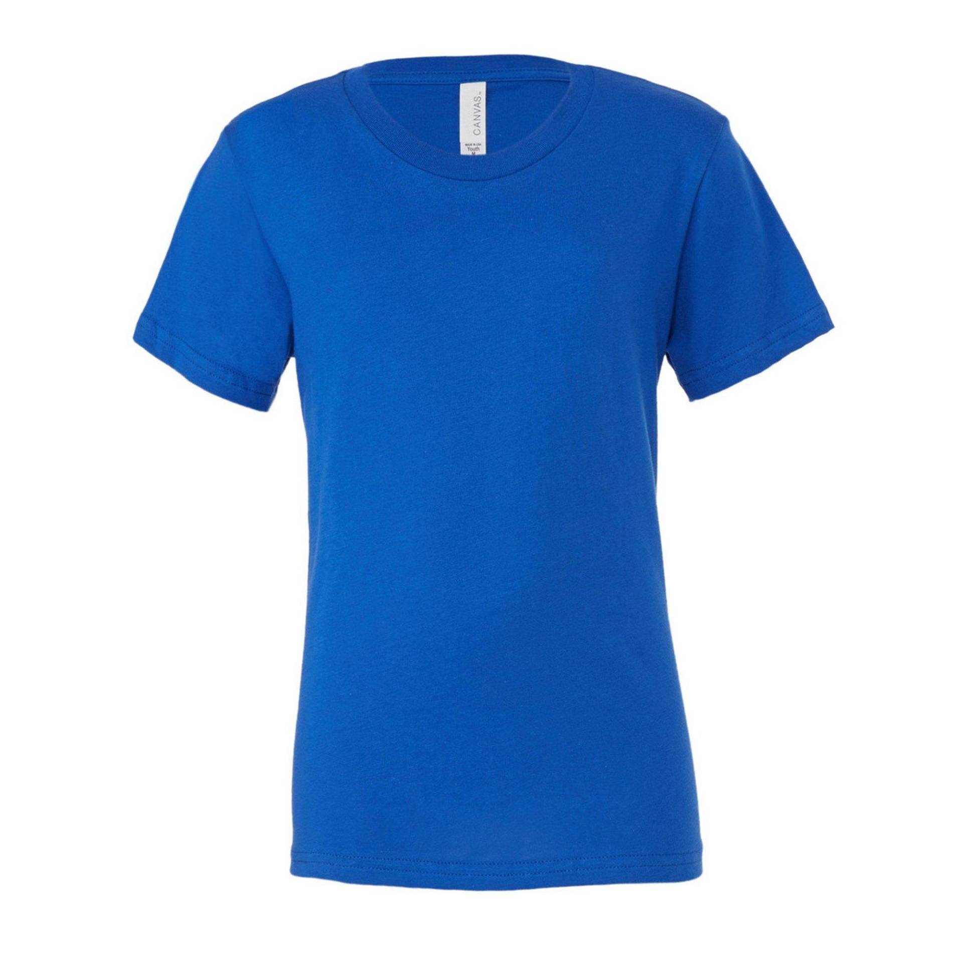 Jersey Kurzarm Tshirt Mädchen Königsblau L von Bella + Canvas