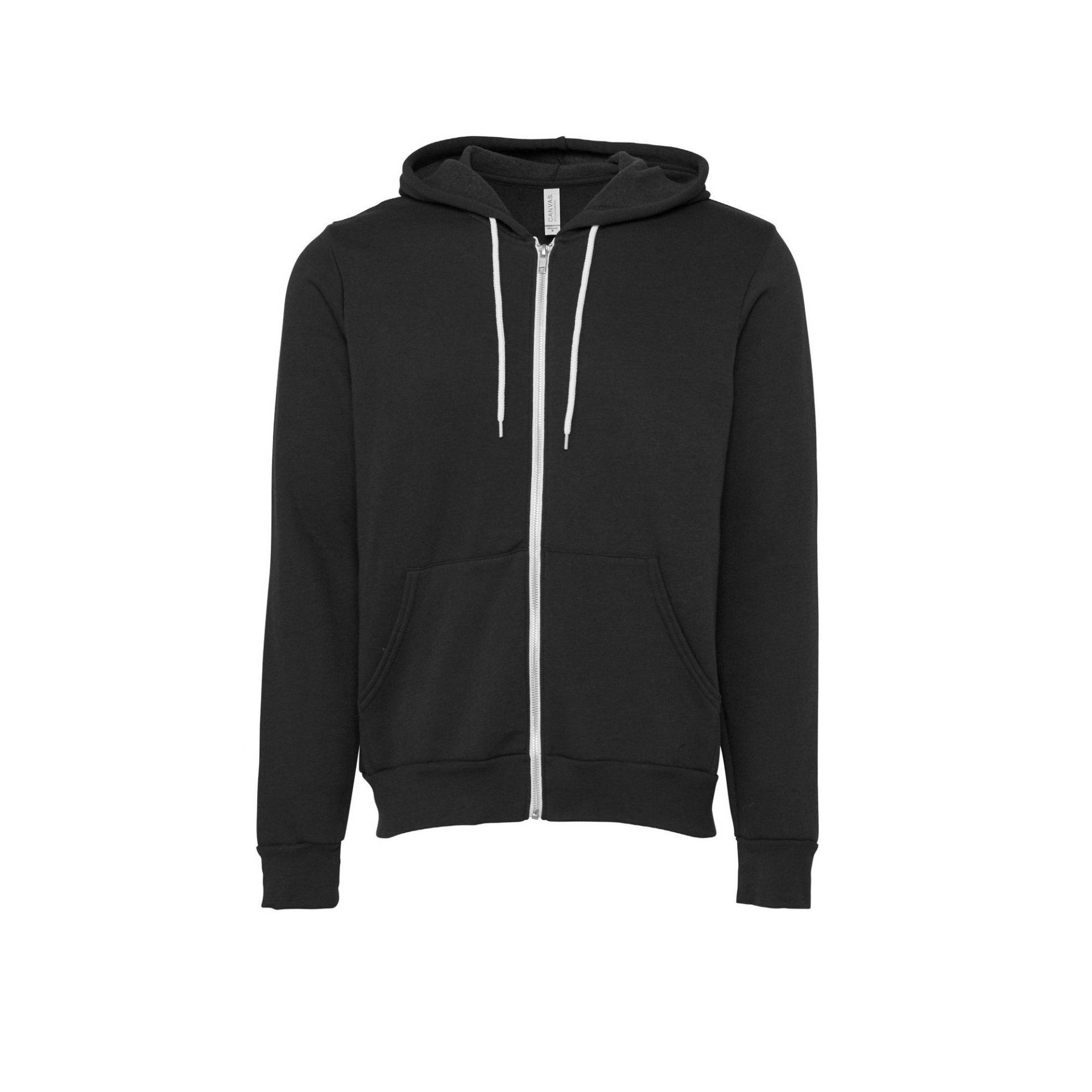 Kapuzenpullover, Durchgehender Reißverschluss Damen Grau S von Bella + Canvas