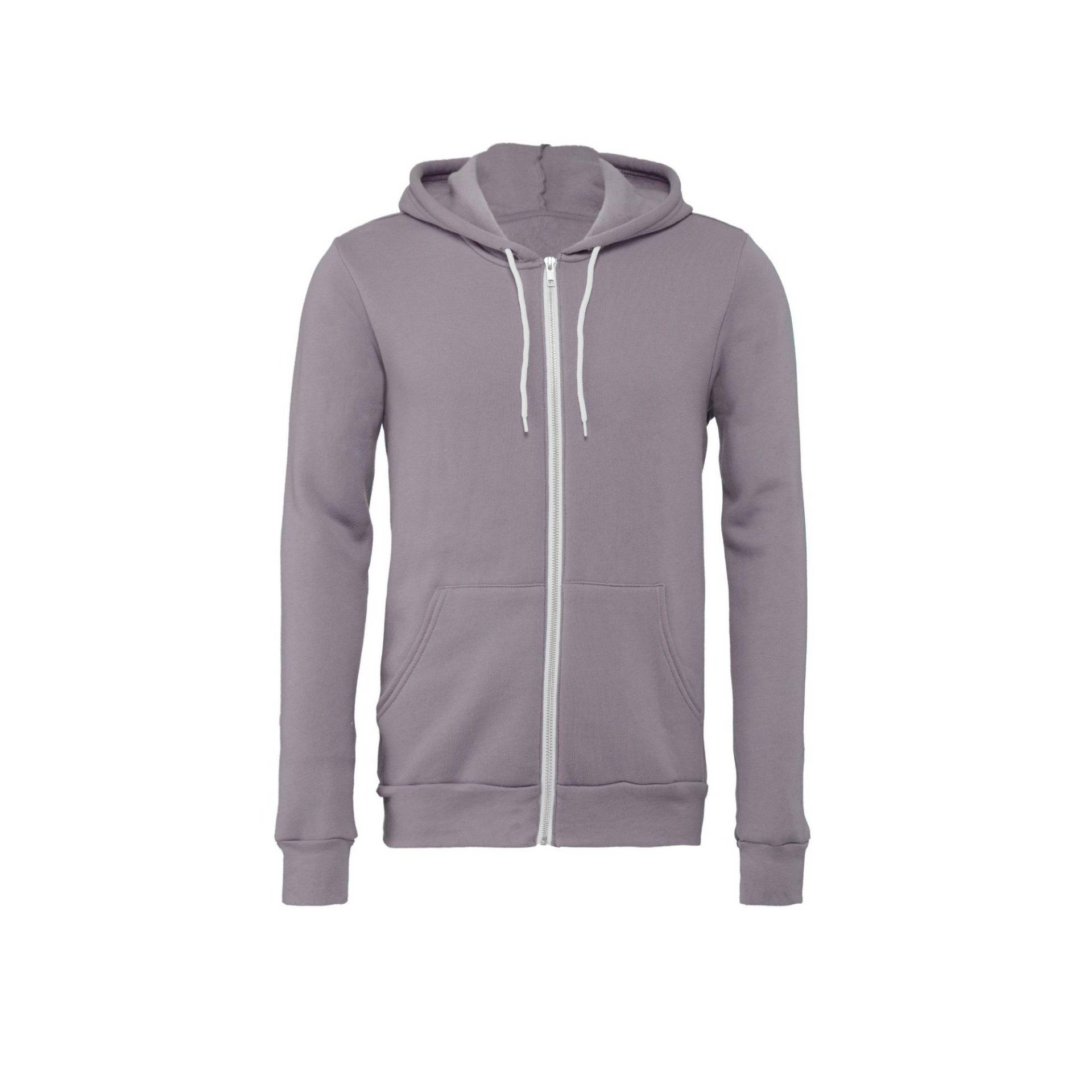 Kapuzenpullover, Durchgehender Reißverschluss Damen Taubengrau M von Bella + Canvas