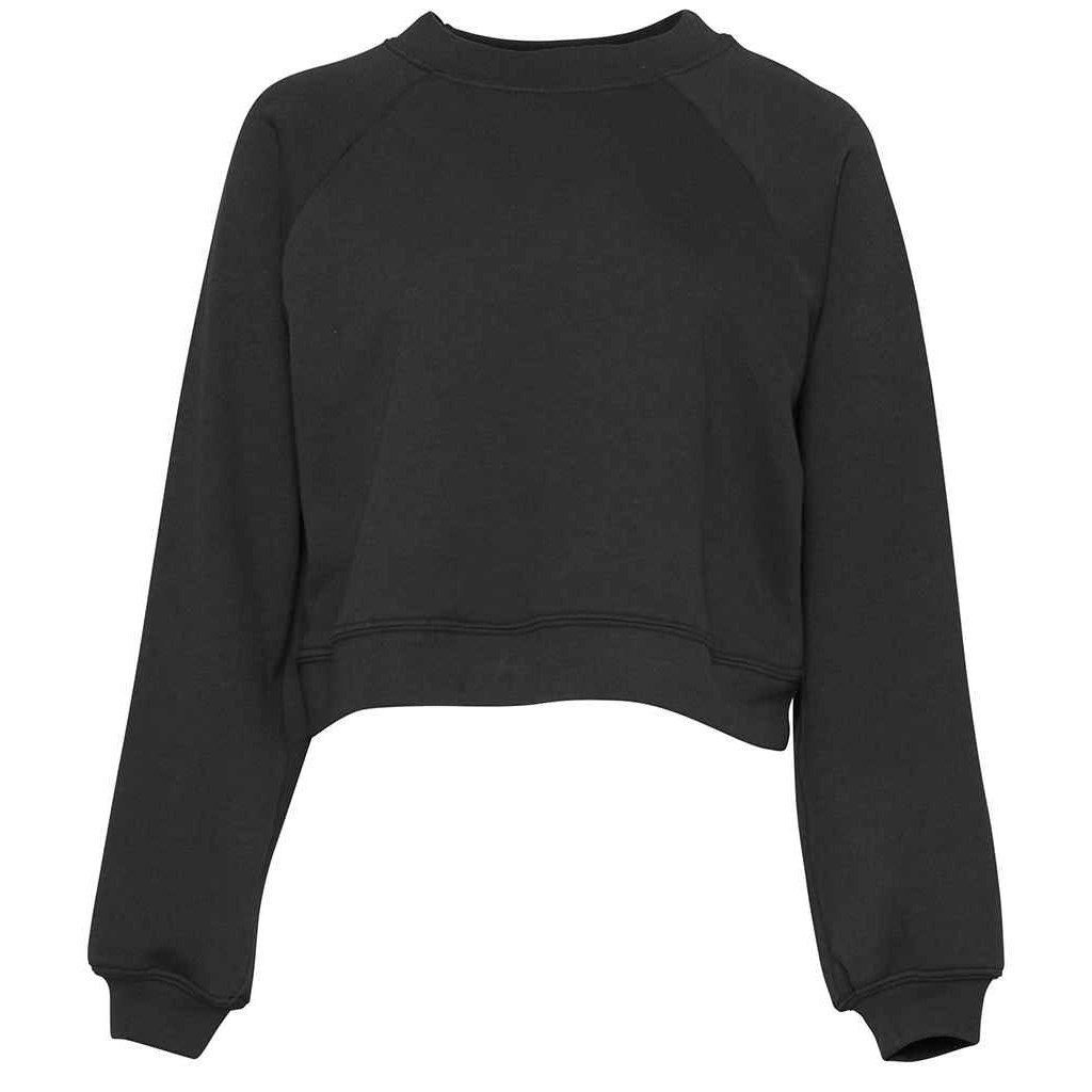 Kurzes Sweatshirt Raglanärmel Damen Grau XL von Bella + Canvas
