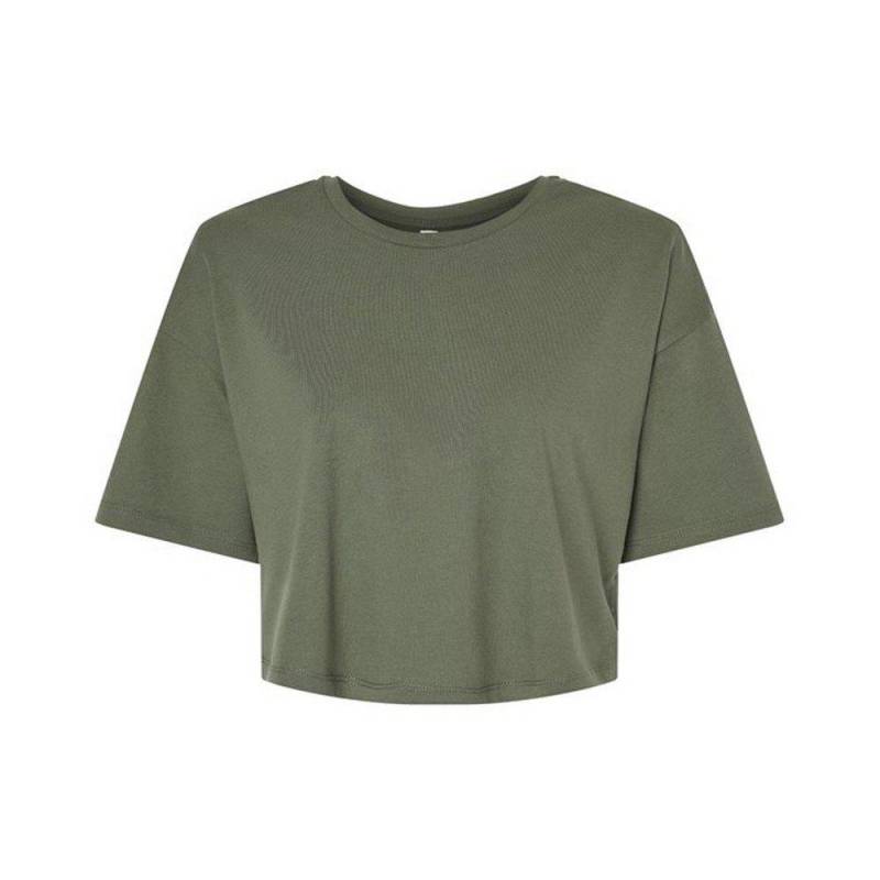 Kurzes Tshirt Damen Militärgrün L von Bella + Canvas