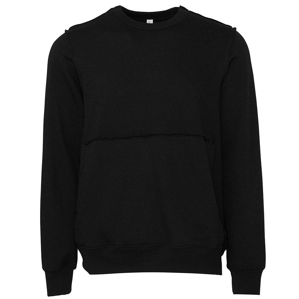 Sweatshirt, Rohe Nähte Damen Schwarz S von Bella + Canvas