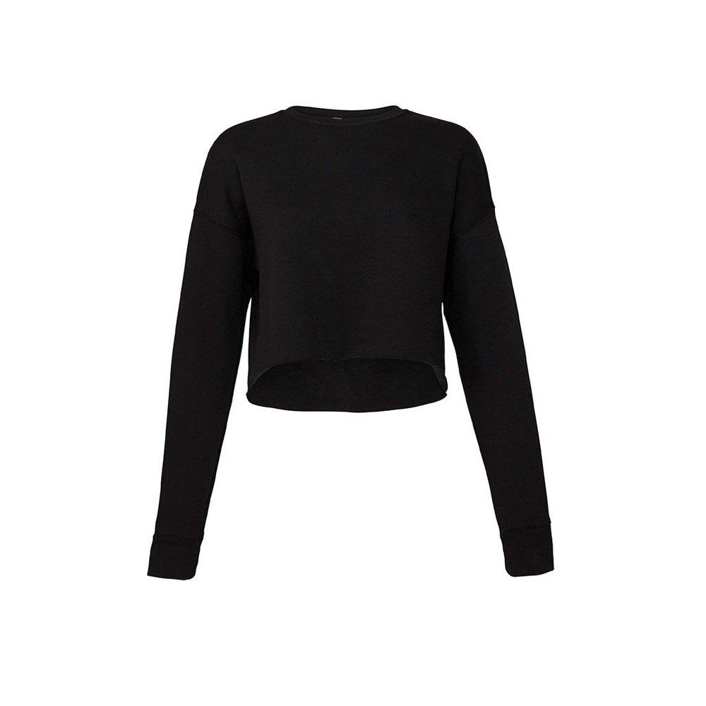 Sweatshirt Kurz Geschnitten Damen Schwarz L von Bella + Canvas