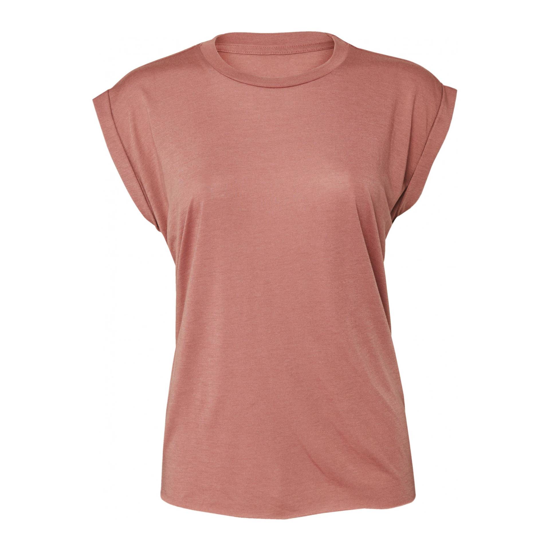 T-shirt Mit Rollärmeln, Flowy Damen  L von Bella + Canvas