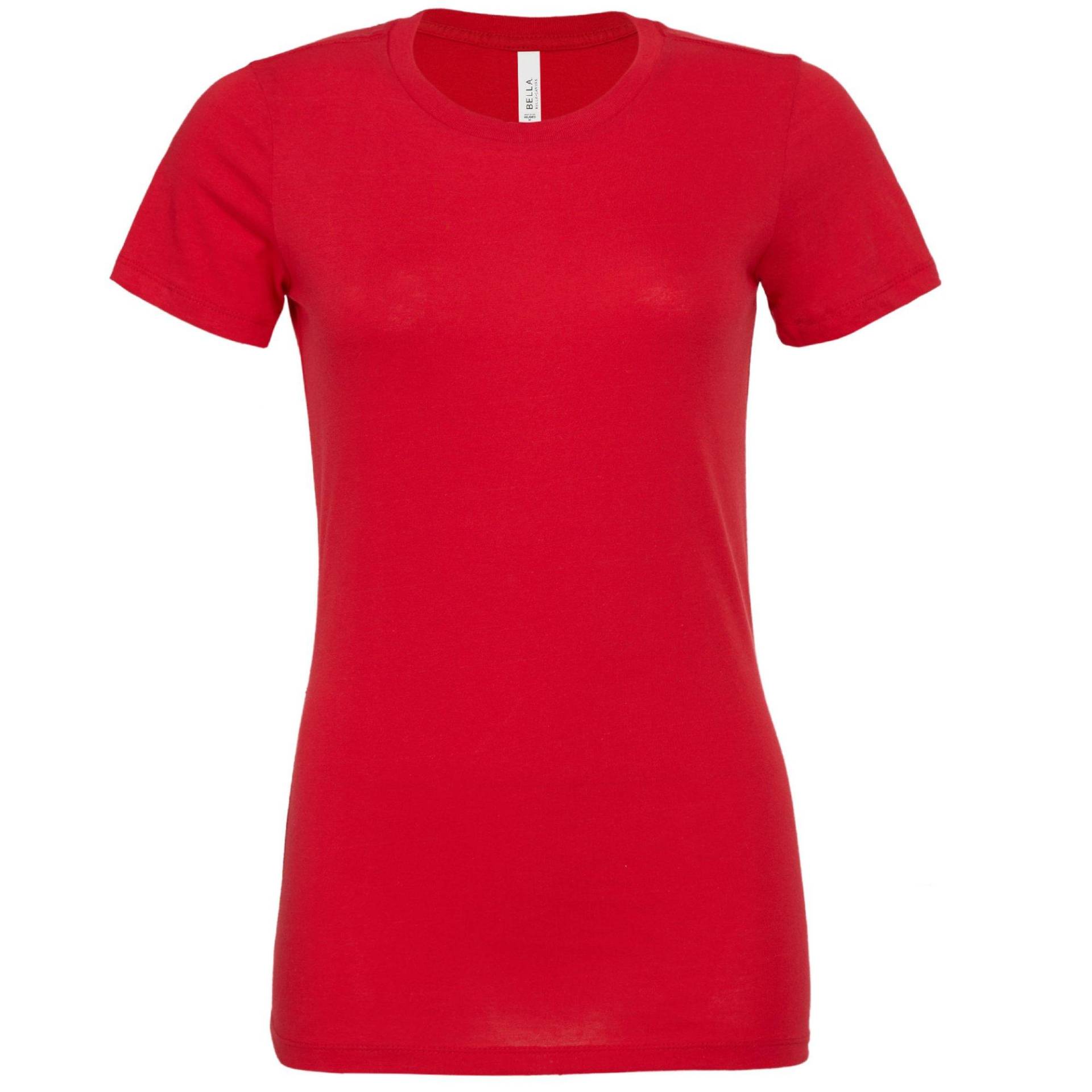 Tshirt Jersey Kurzarm Damen Rot Bunt S von Bella + Canvas