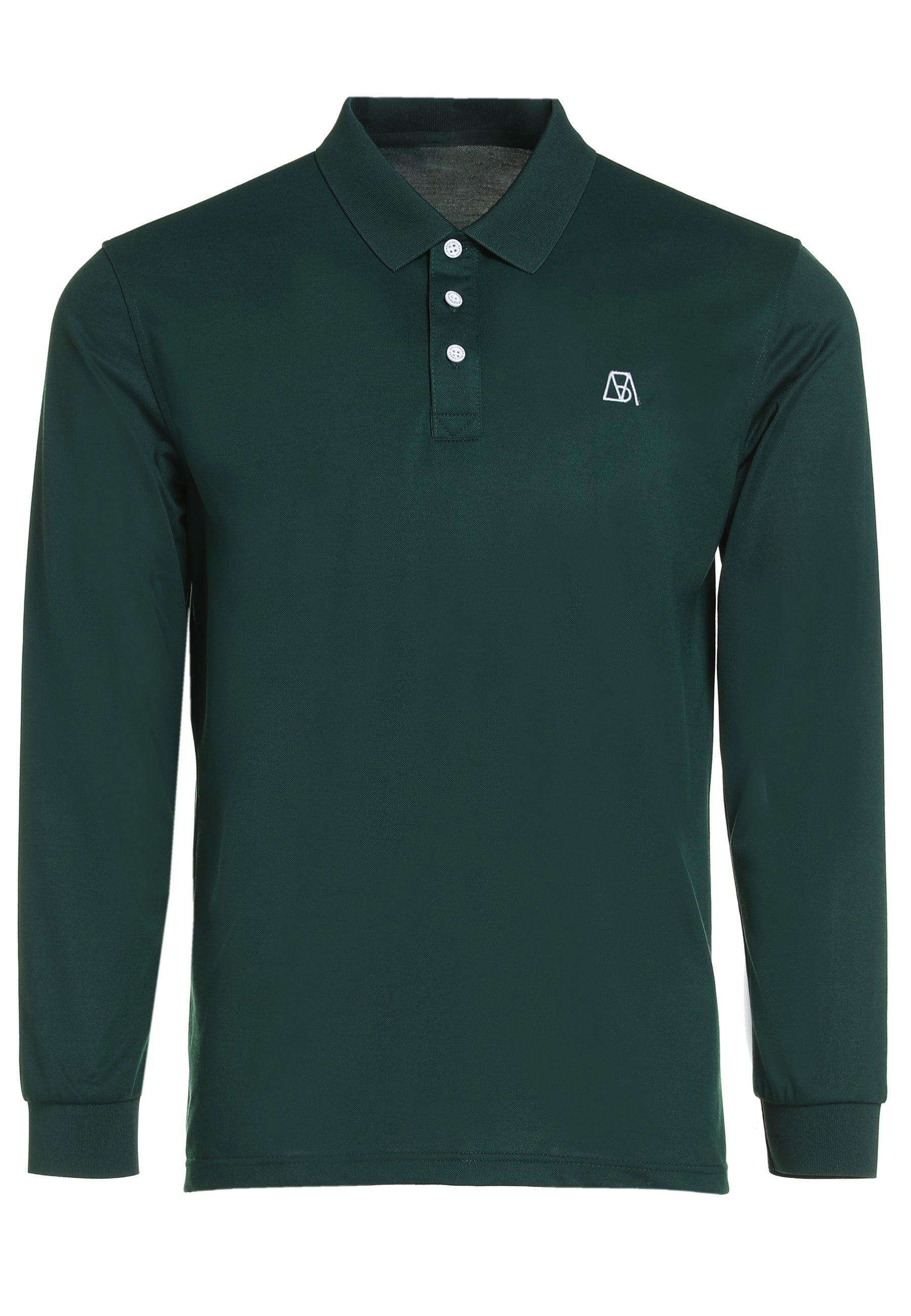 Langärmliges Tencel-polo Herren Grün XL von Bellemere New York