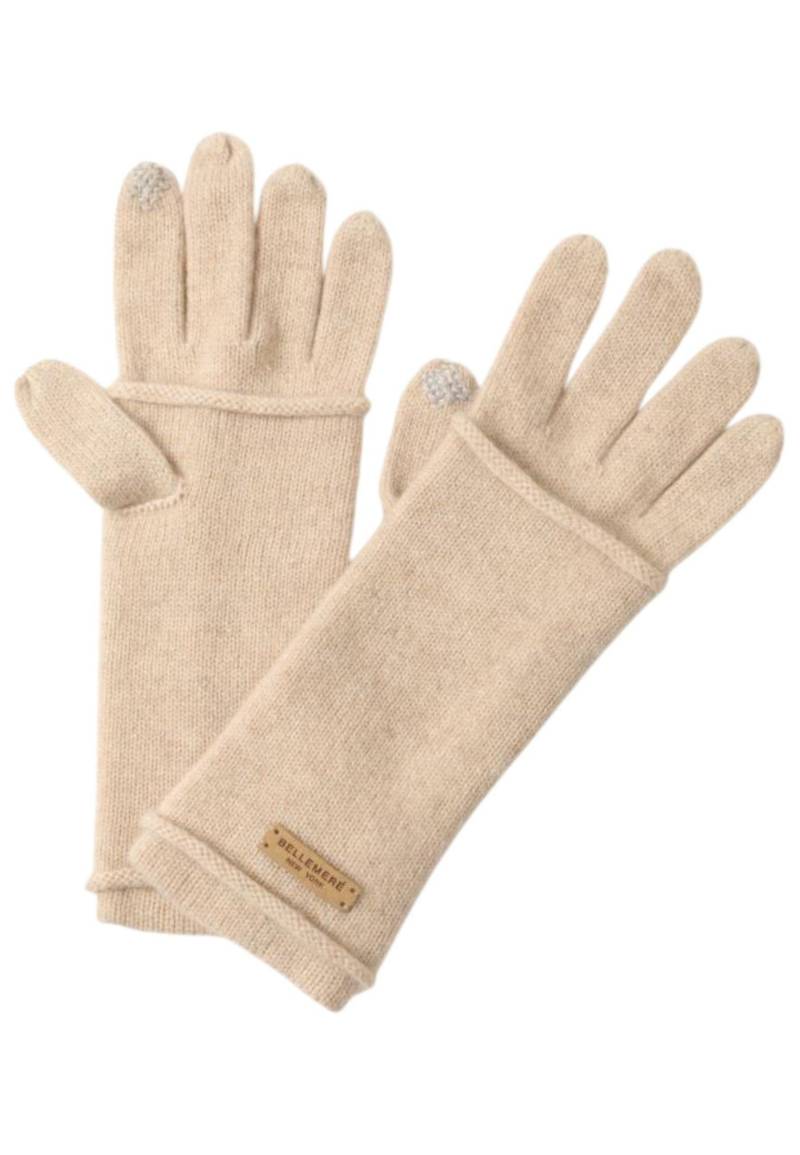 Touchscreen-handschuhe Aus Kaschmir Damen Beige ONE SIZE von Bellemere New York