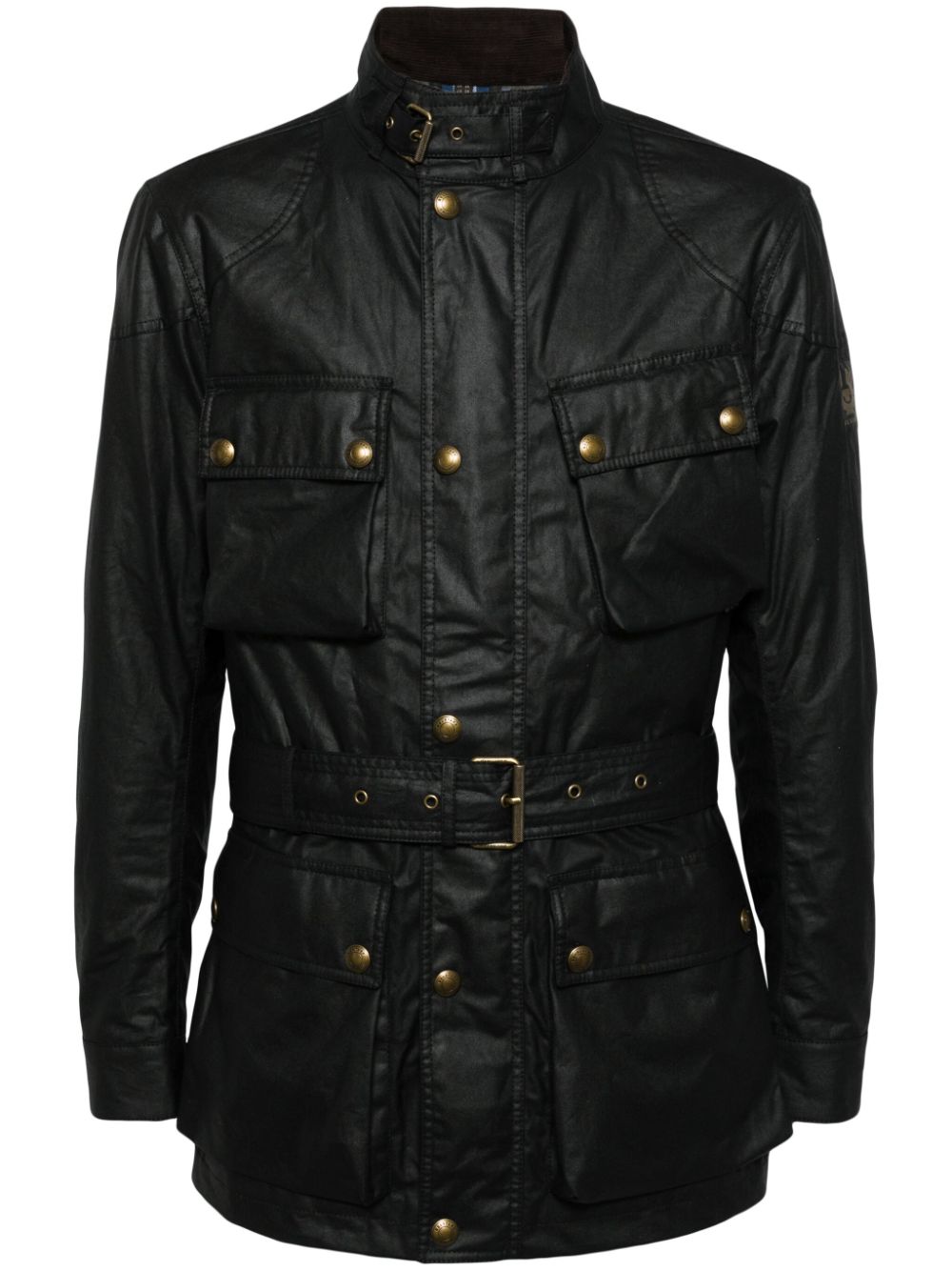 Belstaff Trialmaster waxed belted jacket - Black von Belstaff