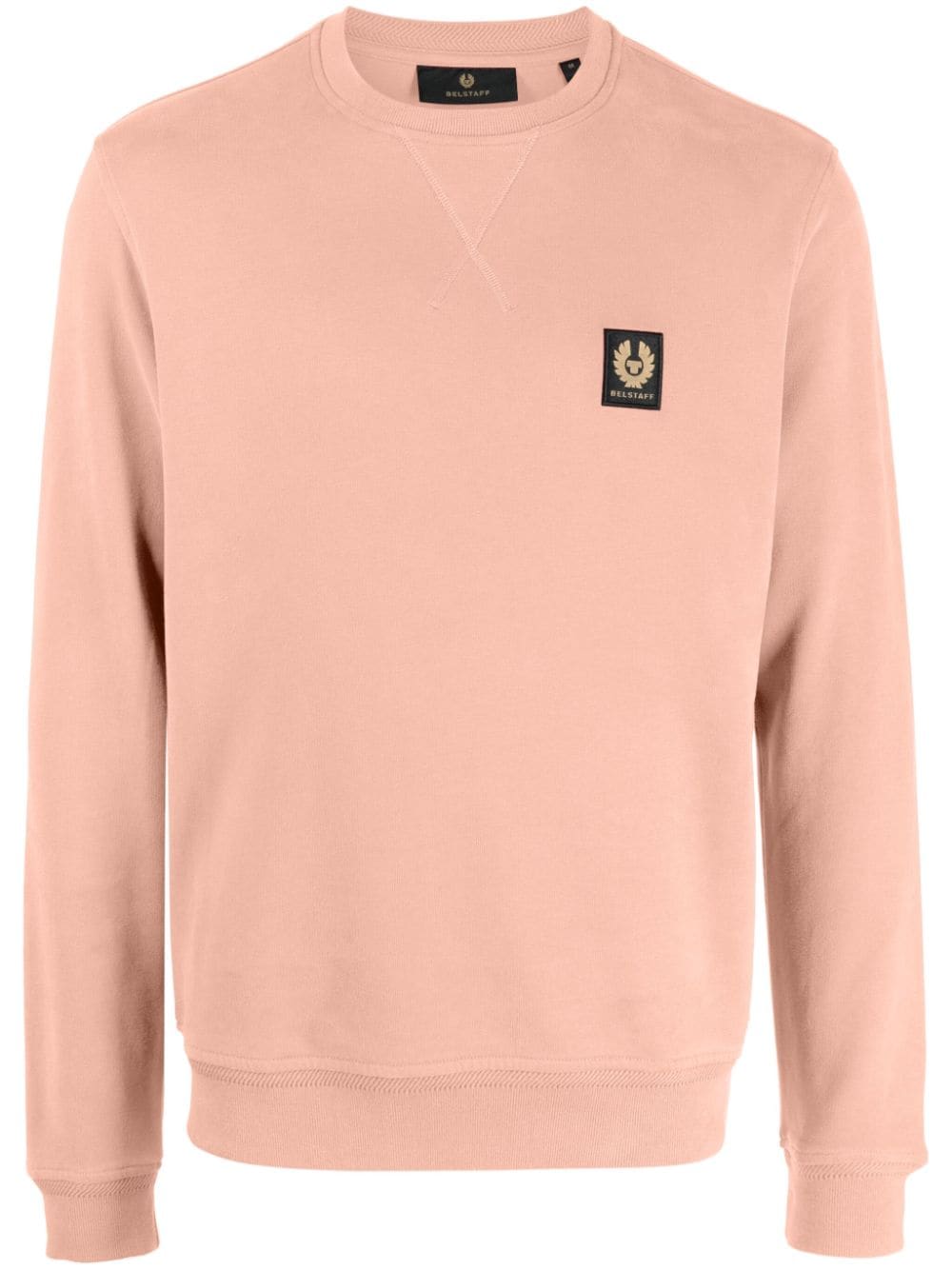 Belstaff logo-appliqué cotton sweatshirt - Pink von Belstaff