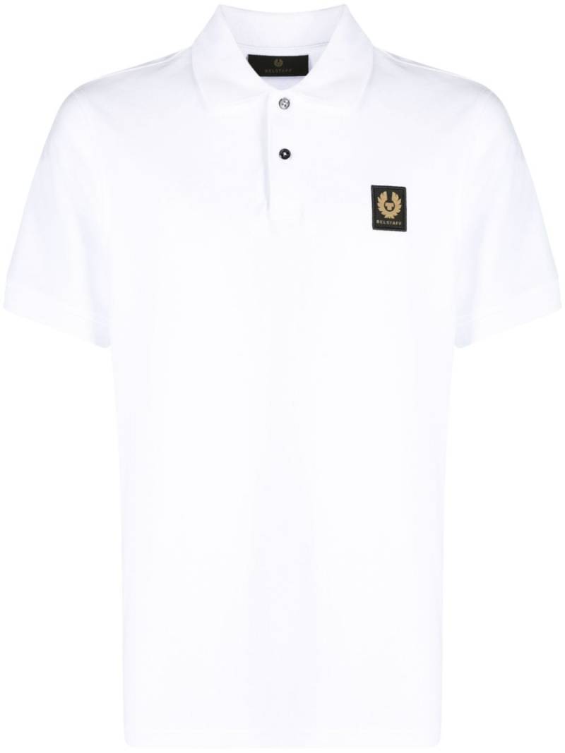 Belstaff logo-patch cotton polo shirt - White von Belstaff