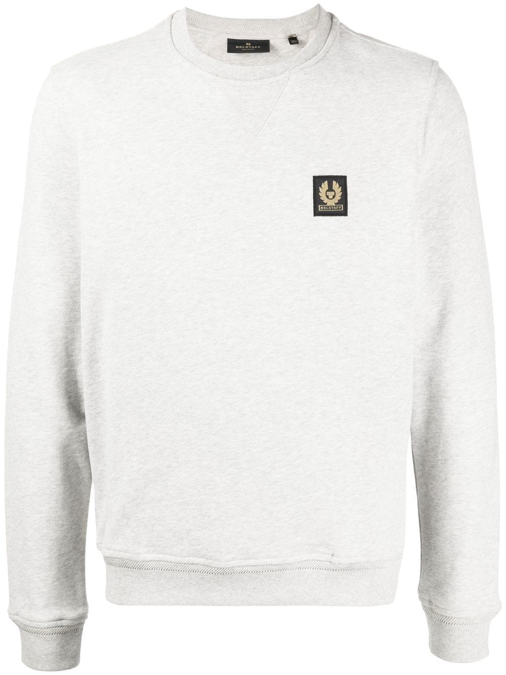 Belstaff logo-patch cotton sweatshirt - Grey von Belstaff