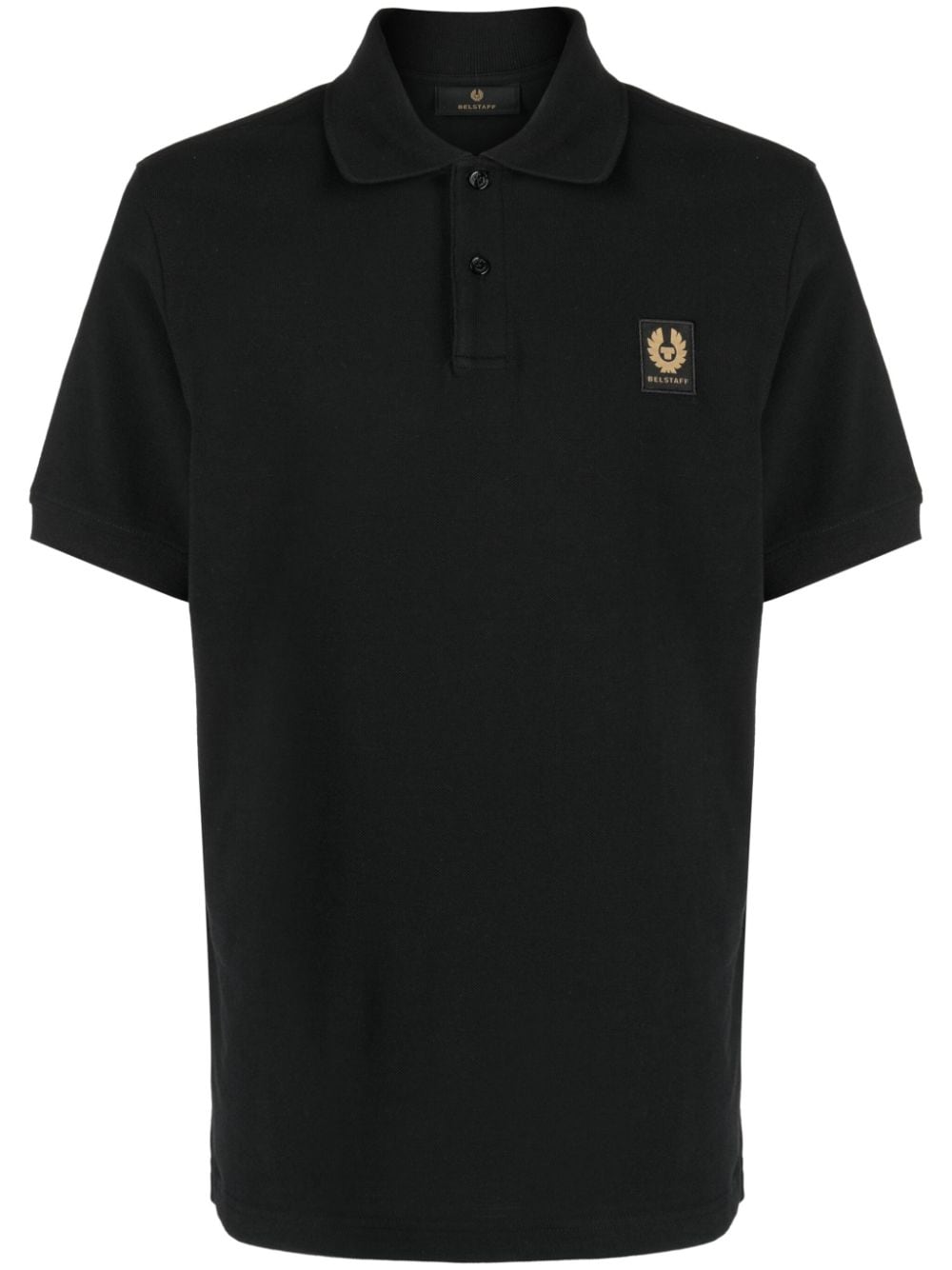 Belstaff logo-patch piqué polo shirt - Black von Belstaff