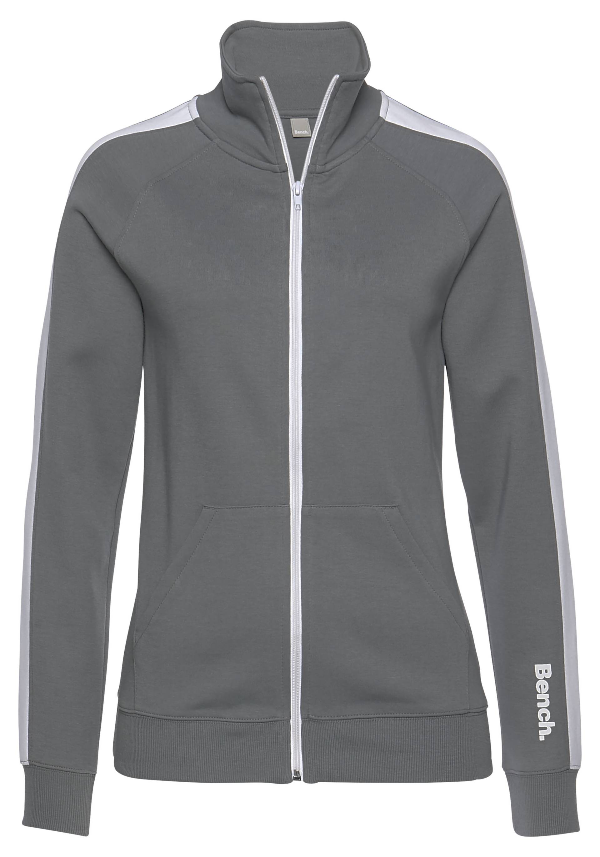 Bench. Loungewear Sweatjacke, mit Seitenstreifen und Stehkragen, Loungewear Bench. Loungewear Sweatjacke, mit Seitenstreifen und Stehkragen, Loungewear von Bench. Loungewear