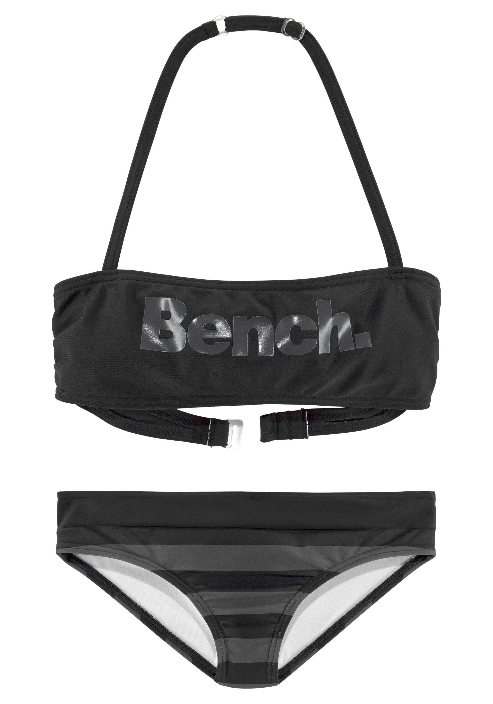 Bench. Bandeau-Bikini, mit grossem Logoprint von Bench.