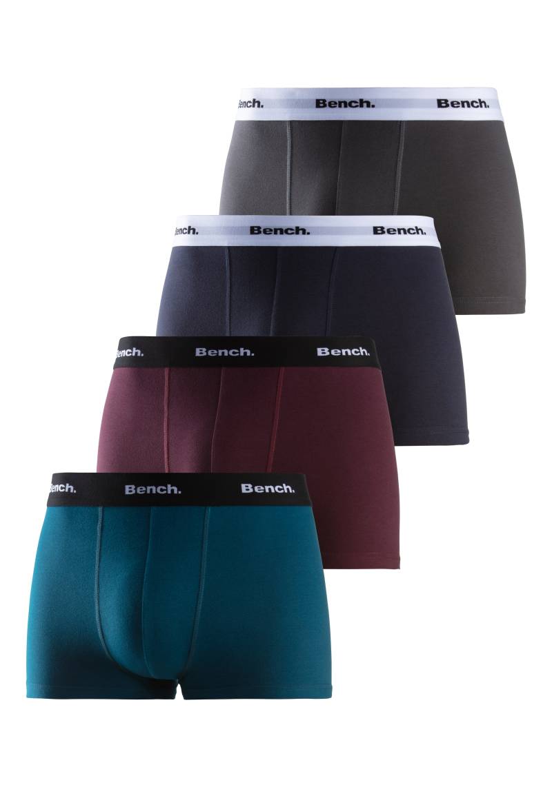 Bench. Boxer »Boxershorts für Herren«, (Packung, 4 St.), Unterhosen mit kontrastfarbigem Bund von Bench.