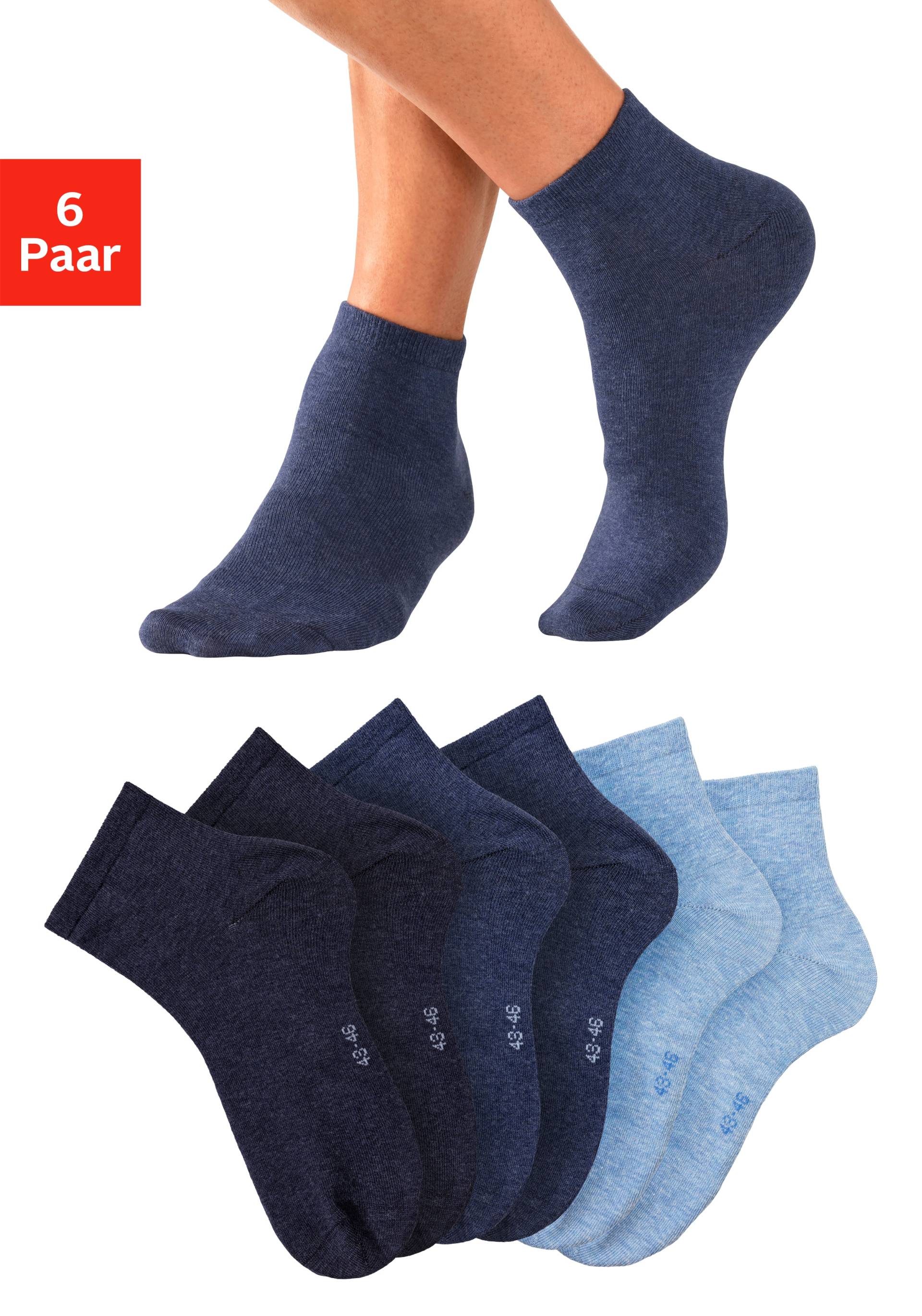 Bench. Kurzsocken, (6 Paar), mit eingestricktem Markenlogo im Bündchen von Bench.