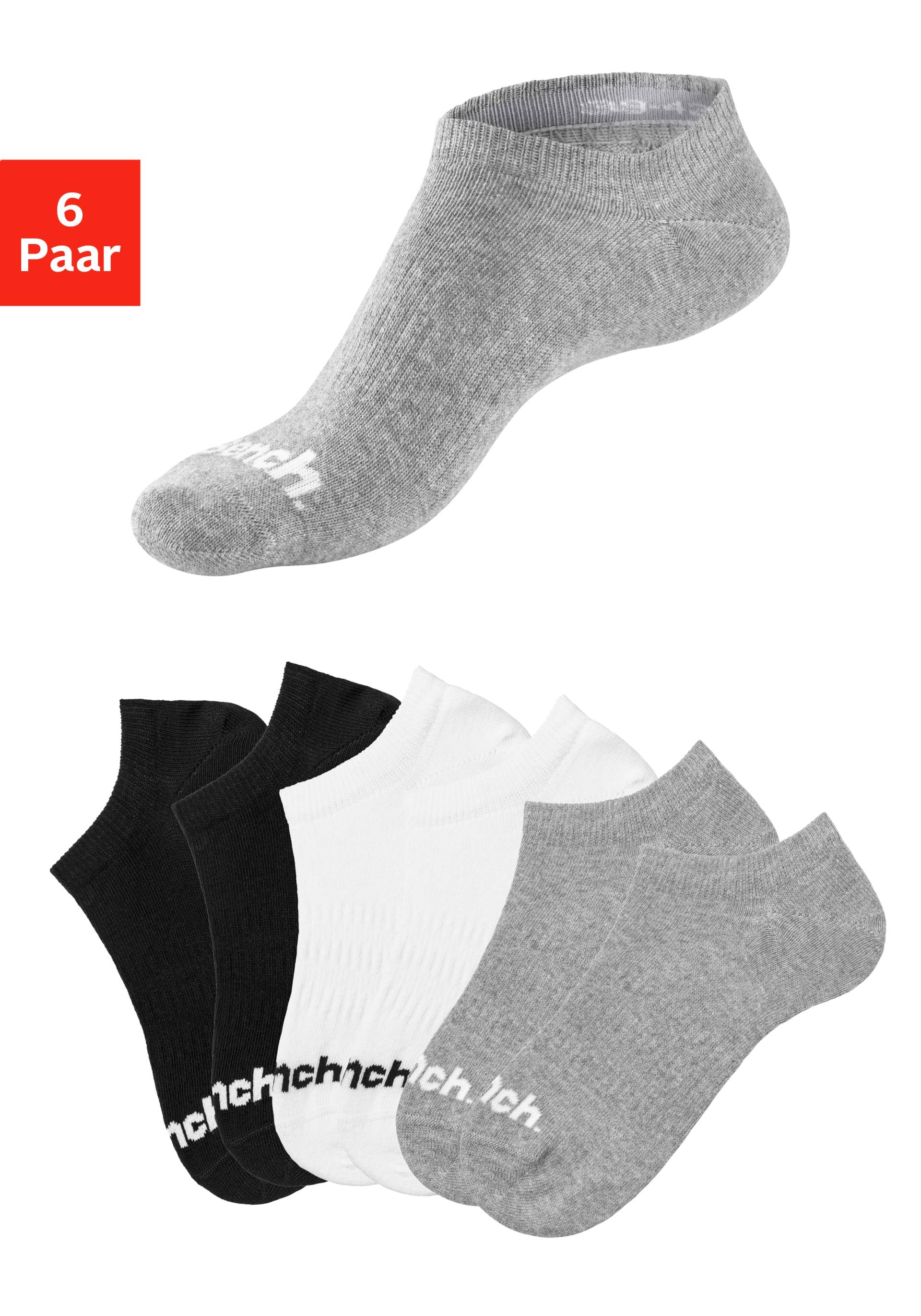 Bench. Sportsocken, (Set, 6 Paar), Sneakersocken verschwinden im Schuh von Bench.