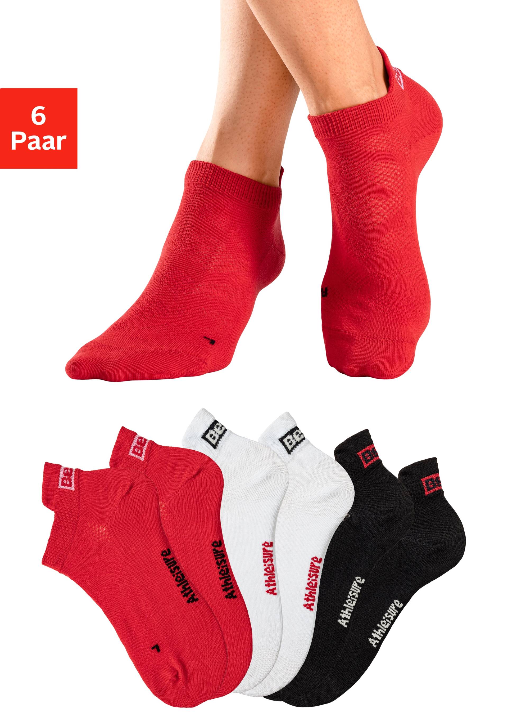 Bench. Sneakersocken, (Set, 6 Paar), mit Lüftungskanälen in Netzstruktur von Bench.