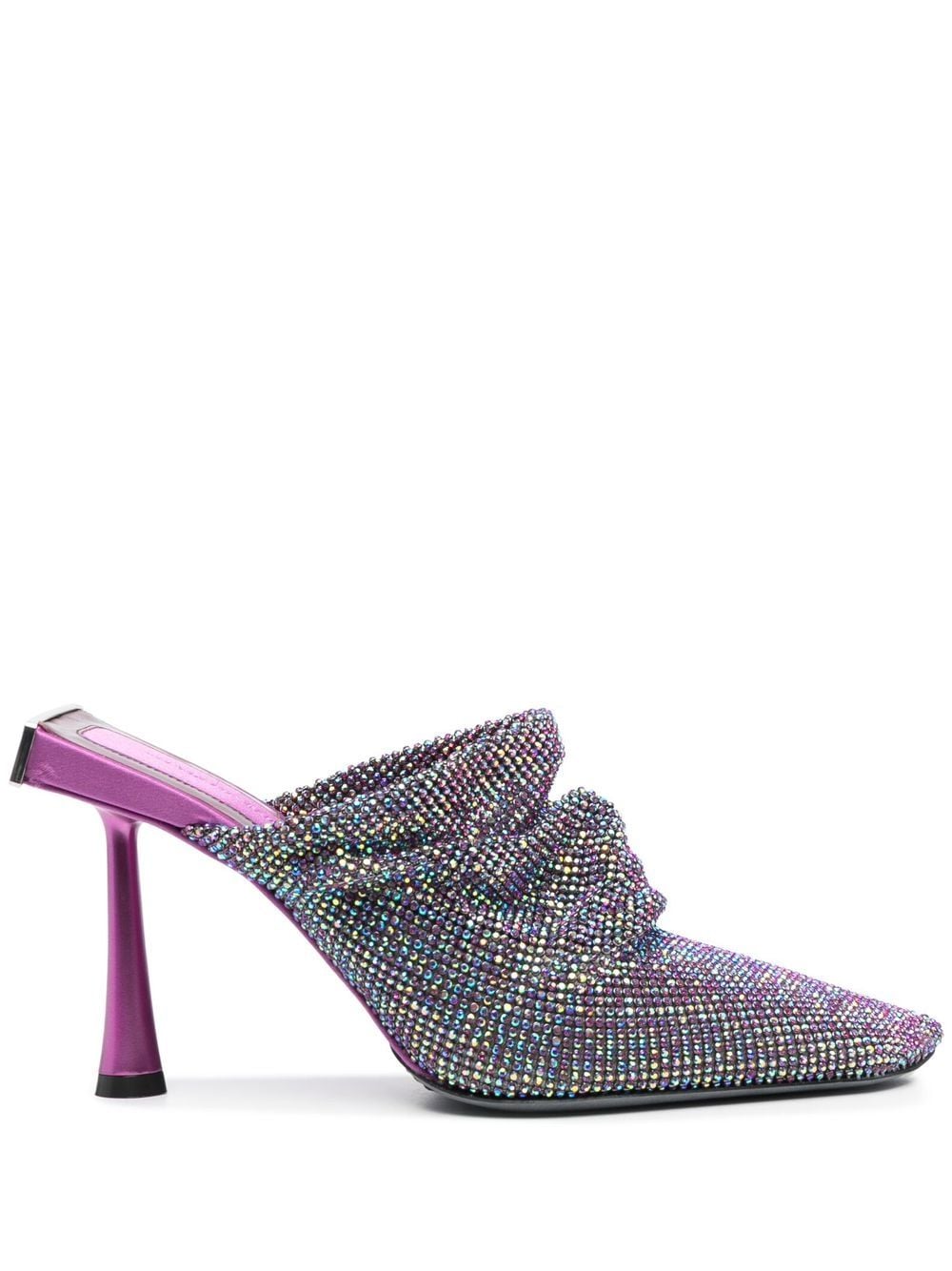 Benedetta Bruzziches crystal embellished square toe mules - Purple von Benedetta Bruzziches