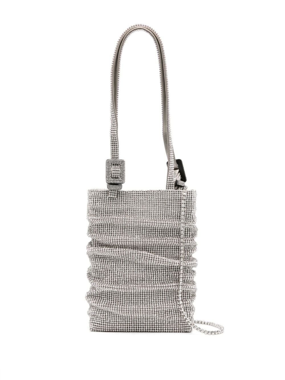 Benedetta Bruzziches rhinestone-embellished ruched tote bag - Silver von Benedetta Bruzziches